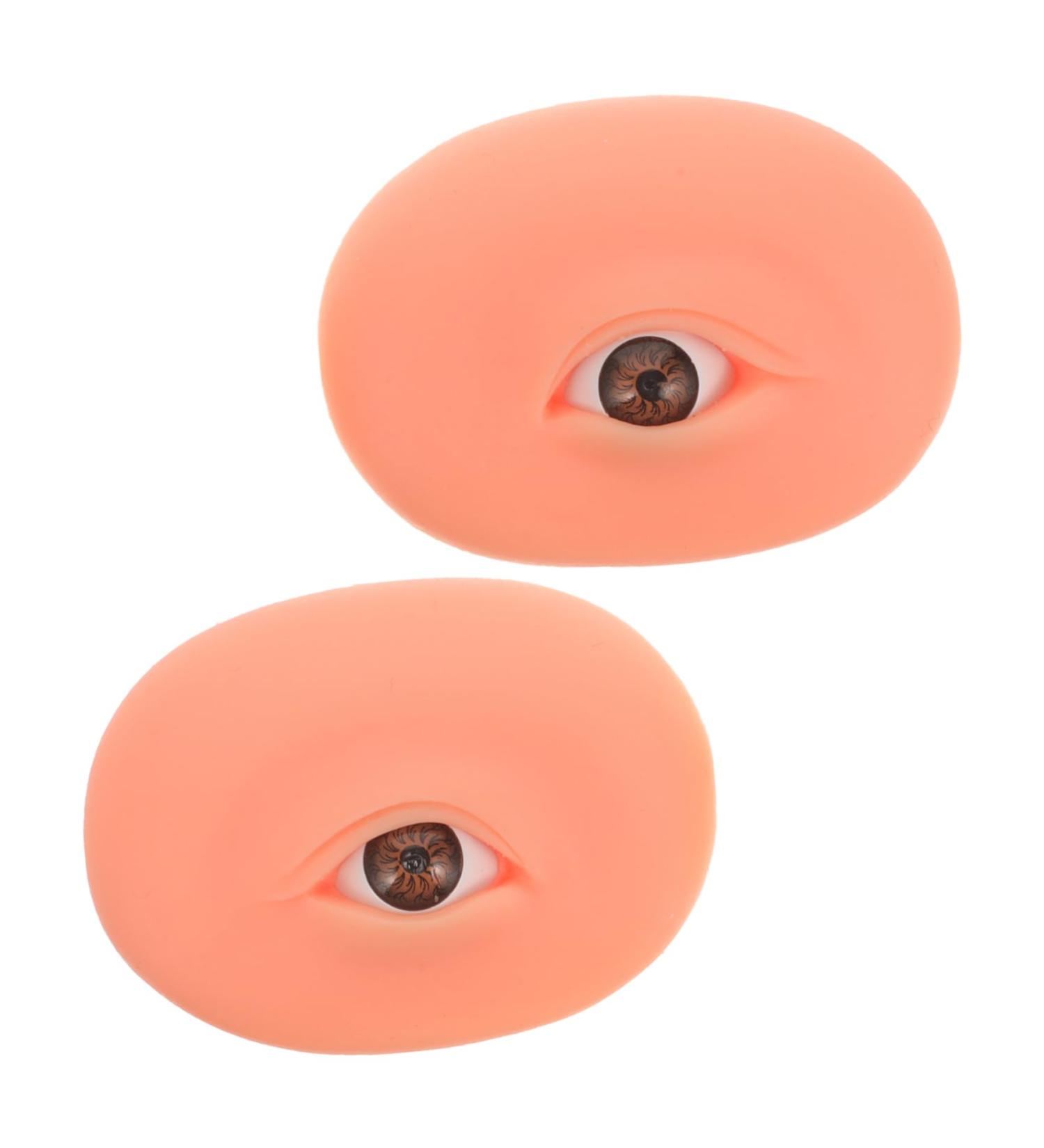 Gogogmee Lash Practice Mold 1 pair Models Eye Eyebrow Practice Model Silicone Skin Makeup Eyeshadow Training Boards 7.70X5.70X1.50CM As Shown - Buy Online on SooperMarket.com