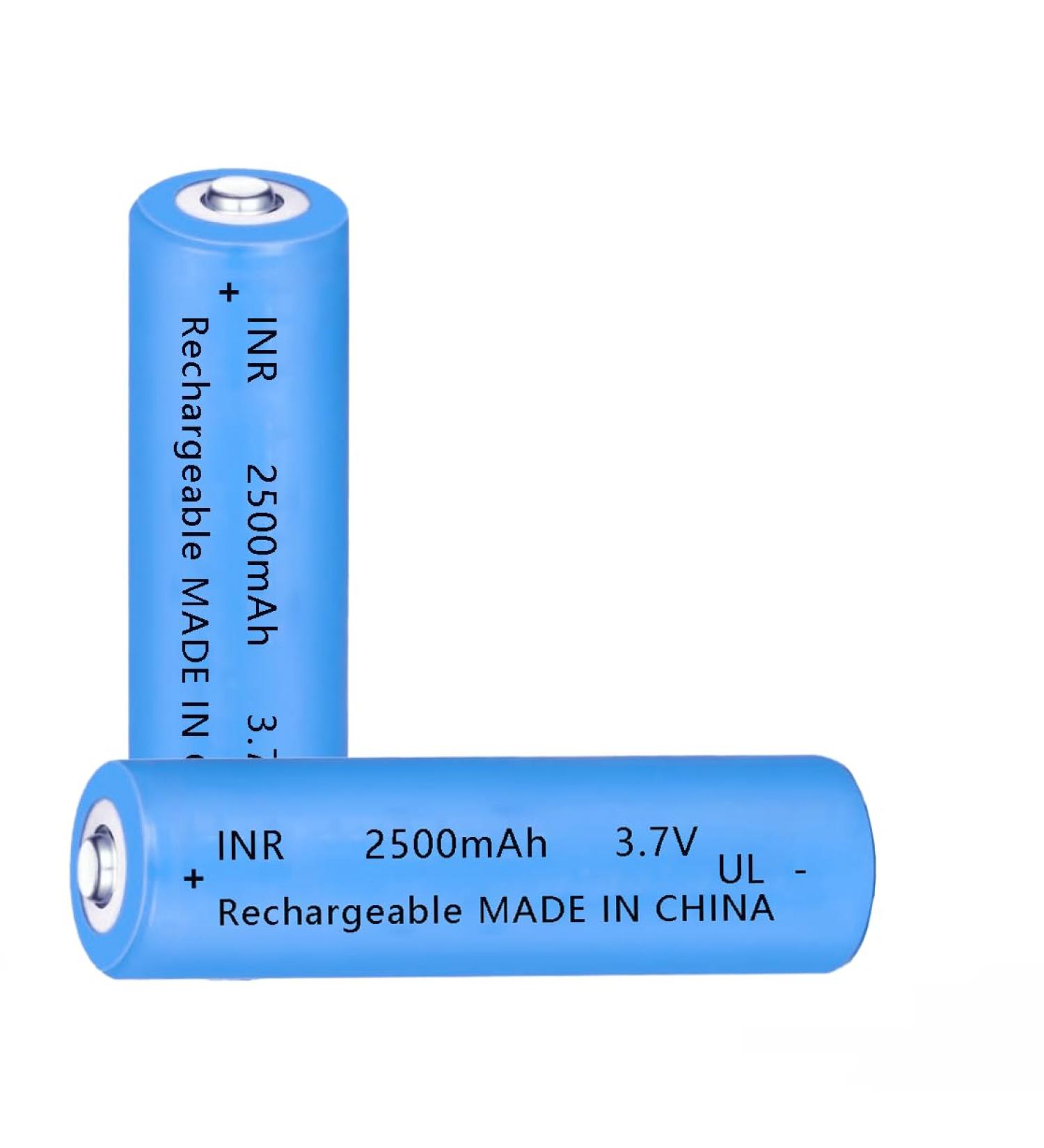 Replacement Battery for 18650 Rechargeable Battery 3.7 Volt Battery High Capacity Genuine18650 Button Top Flashlight Battery for Headlamps Doorbells Handhold Fan etc