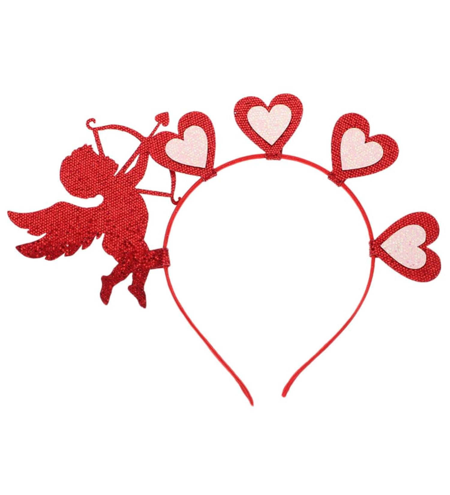 minkissy Heart Headband Valentines Day Headpieces Sequin Cupid Hair Band Red Love Heart Hair Band for Women Girls Halloween Valentine's Day Party Red - Buy Online on SooperMarket.com