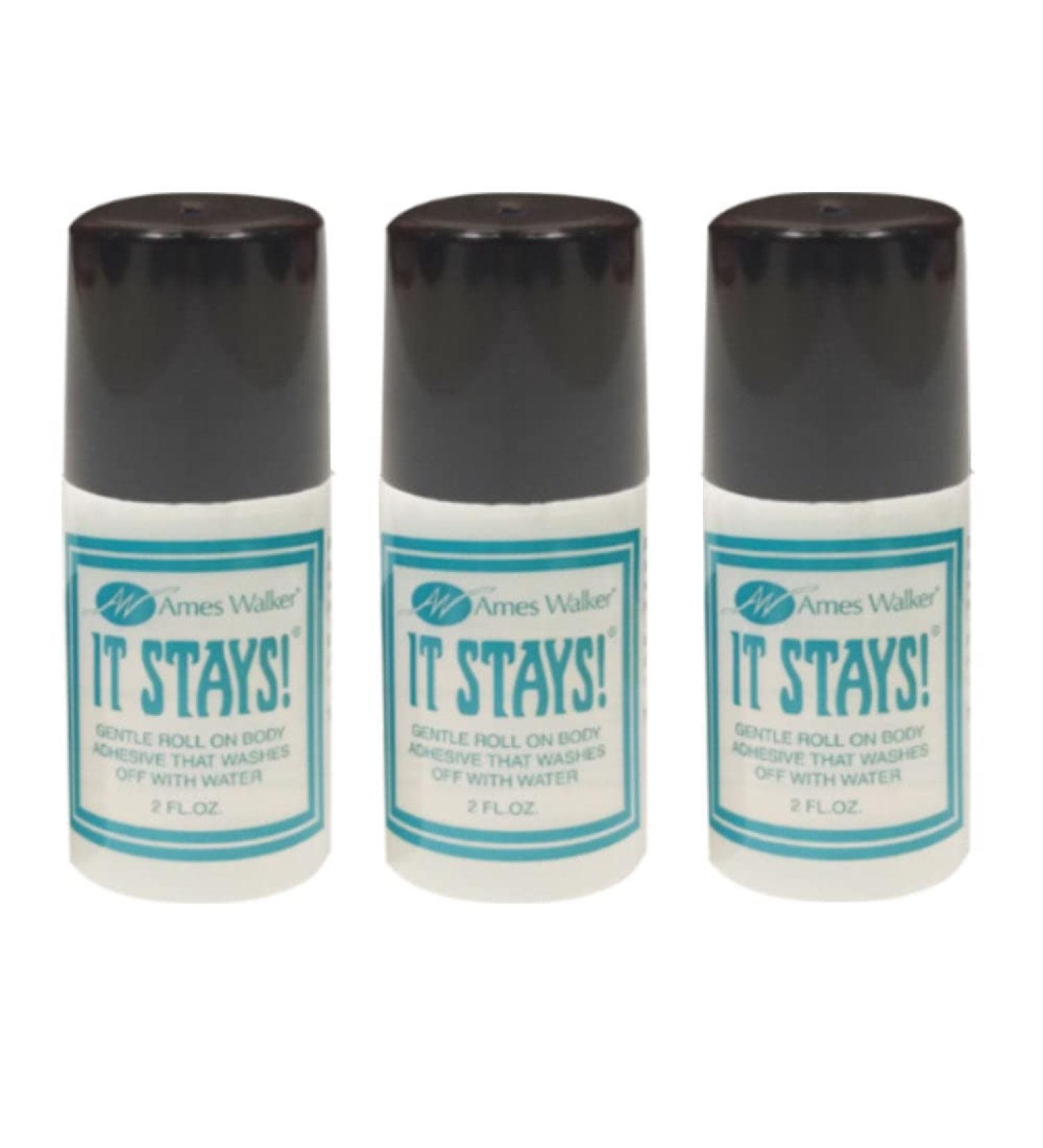 Ames Walker AW It Stays Body Adhesive 2 oz. - Wig-Bra-Hosiery Glue (3 Bottles) - Buy Online on SooperMarket.com