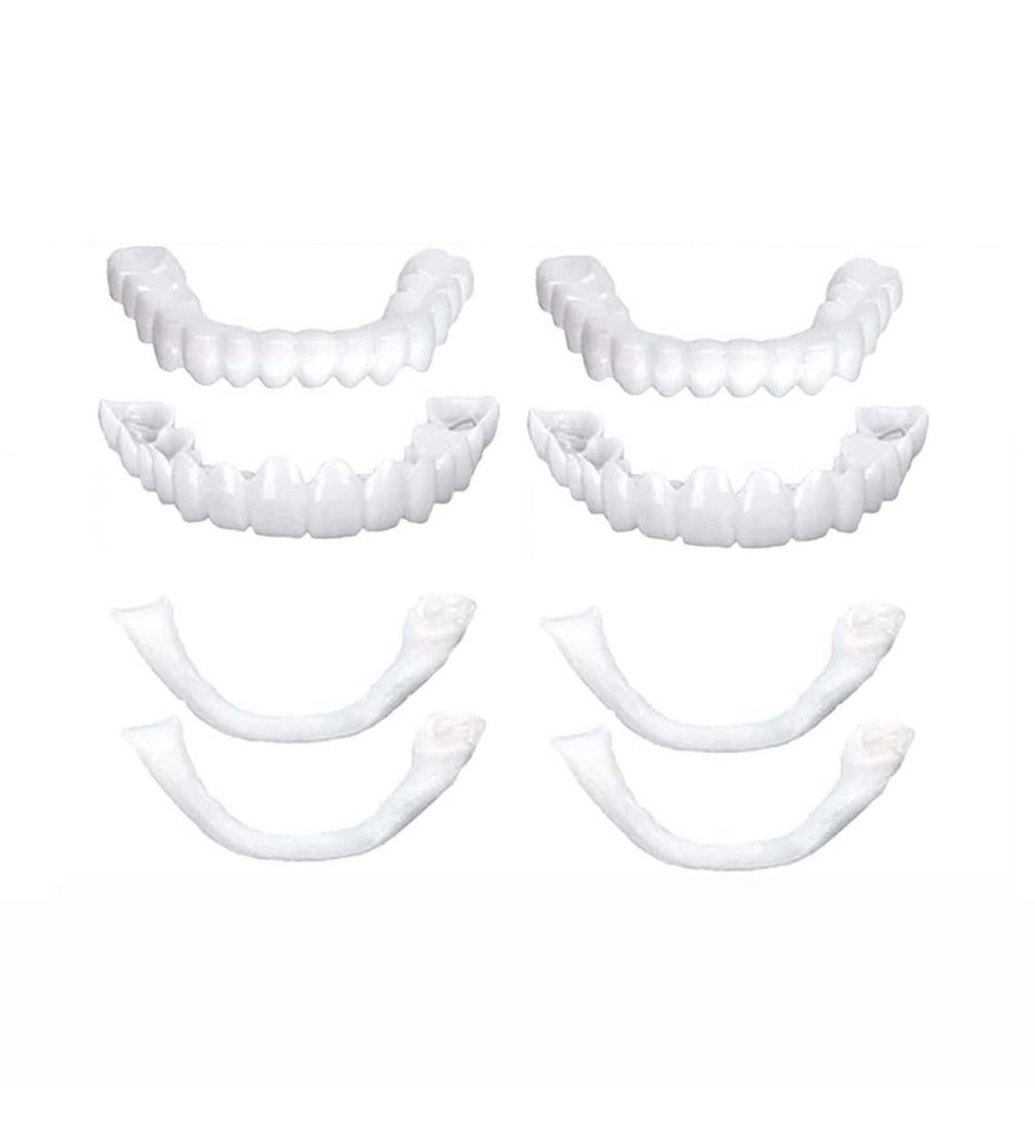 2 Pairs of Fake Teeth Veneers for Men and Women - Cosmetic Tooth Repair Kit - Buy Online on SooperMarket.com