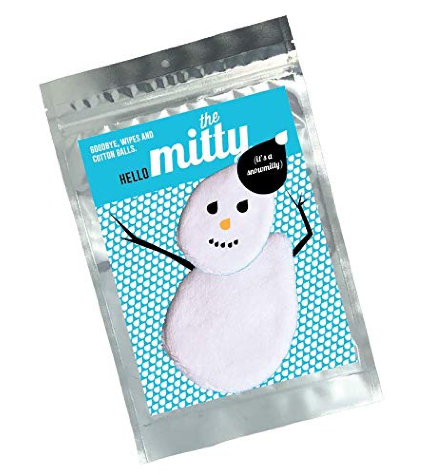 Mitty Snowman 2-Piece Set | Ultra-Gentle Reusable Skin Cleansing Cloths for Sensitive Skin | International Shipping Available - Buy Online on SooperMarket.com