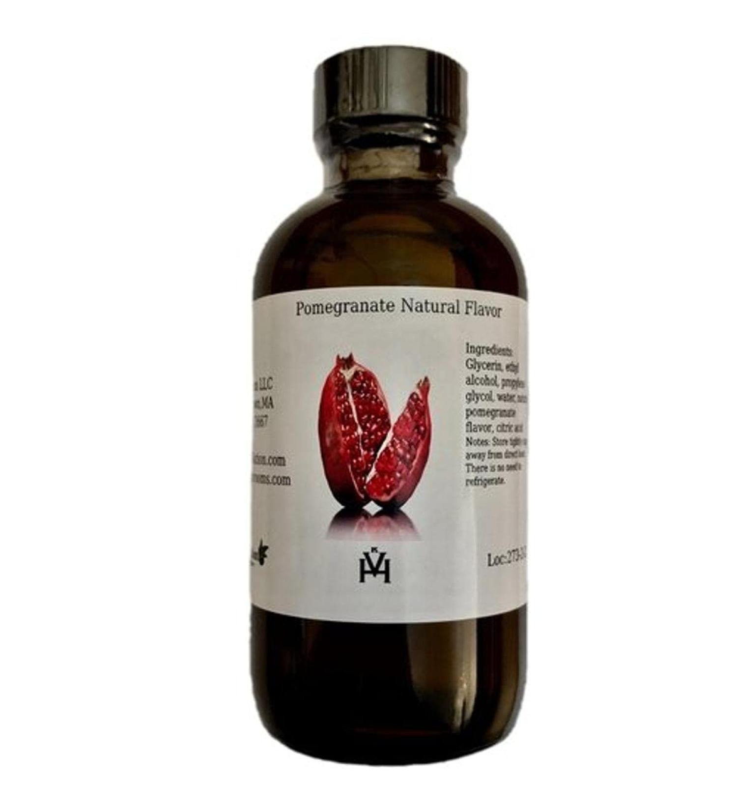 OliveNation Pomegranate Natural Flavor - 4 ounces - Premium Quality Flavoring for Baking 4 Fl Oz (Pack of 1)