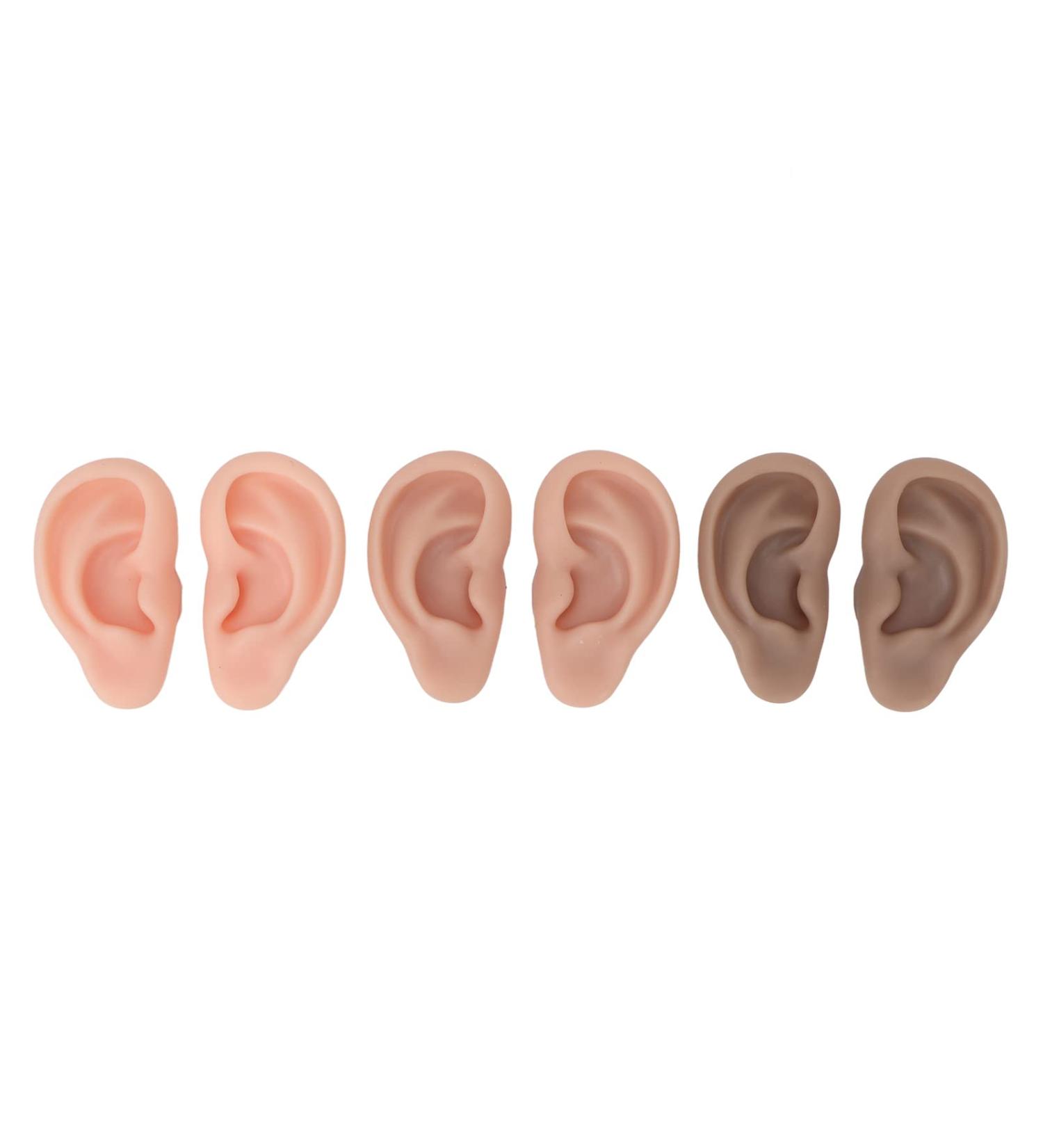 Artificial Ear Model Set - 3 Pairs Soft Human Ear Models in 3 Colors for Easy Home Use - Buy Online on SooperMarket.com