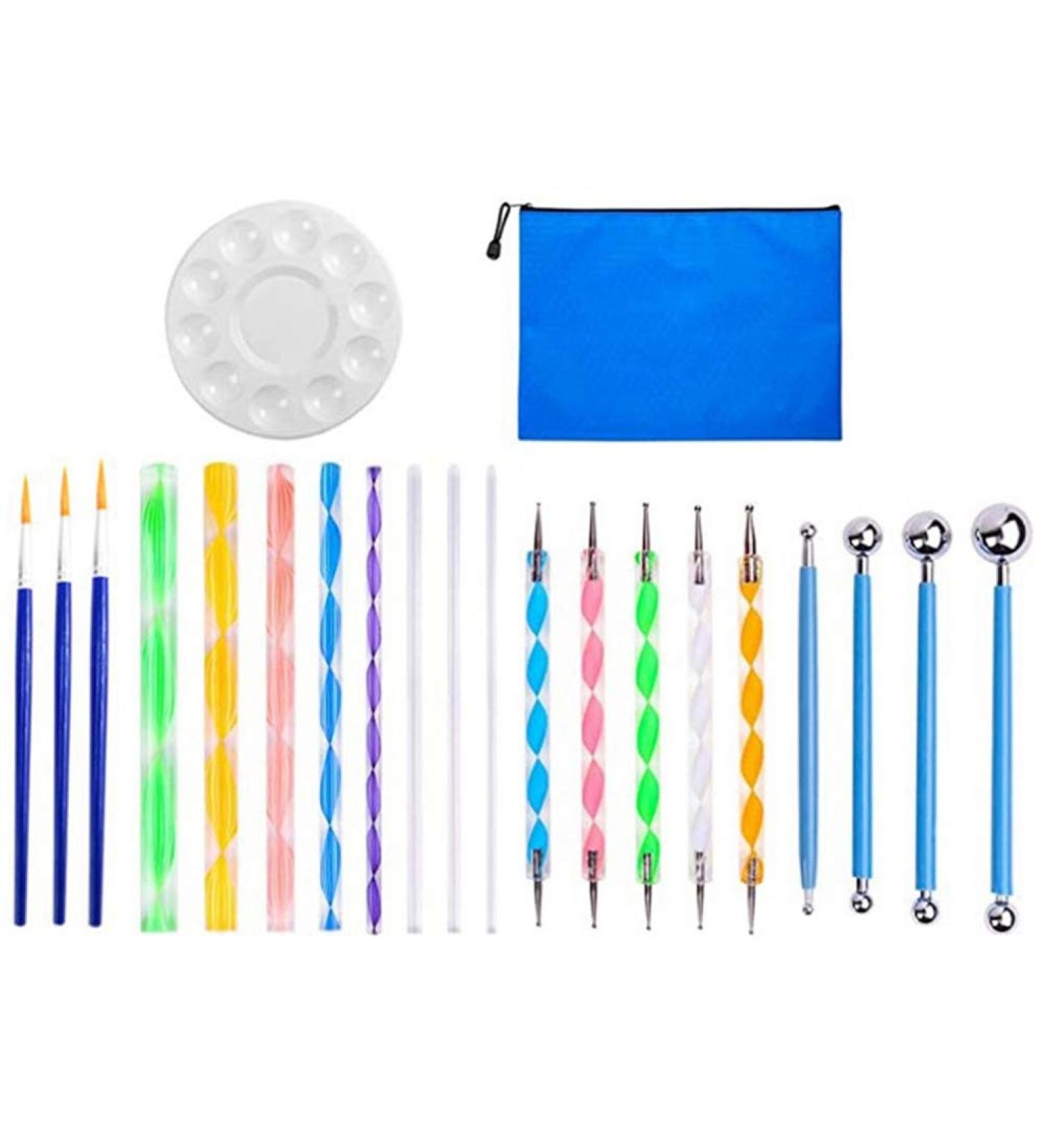 FYOBOT Mandala Template Painting Combo Set 27-Piece Stippling Tool Soft Pottery Painting Pen - Buy Online on SooperMarket.com