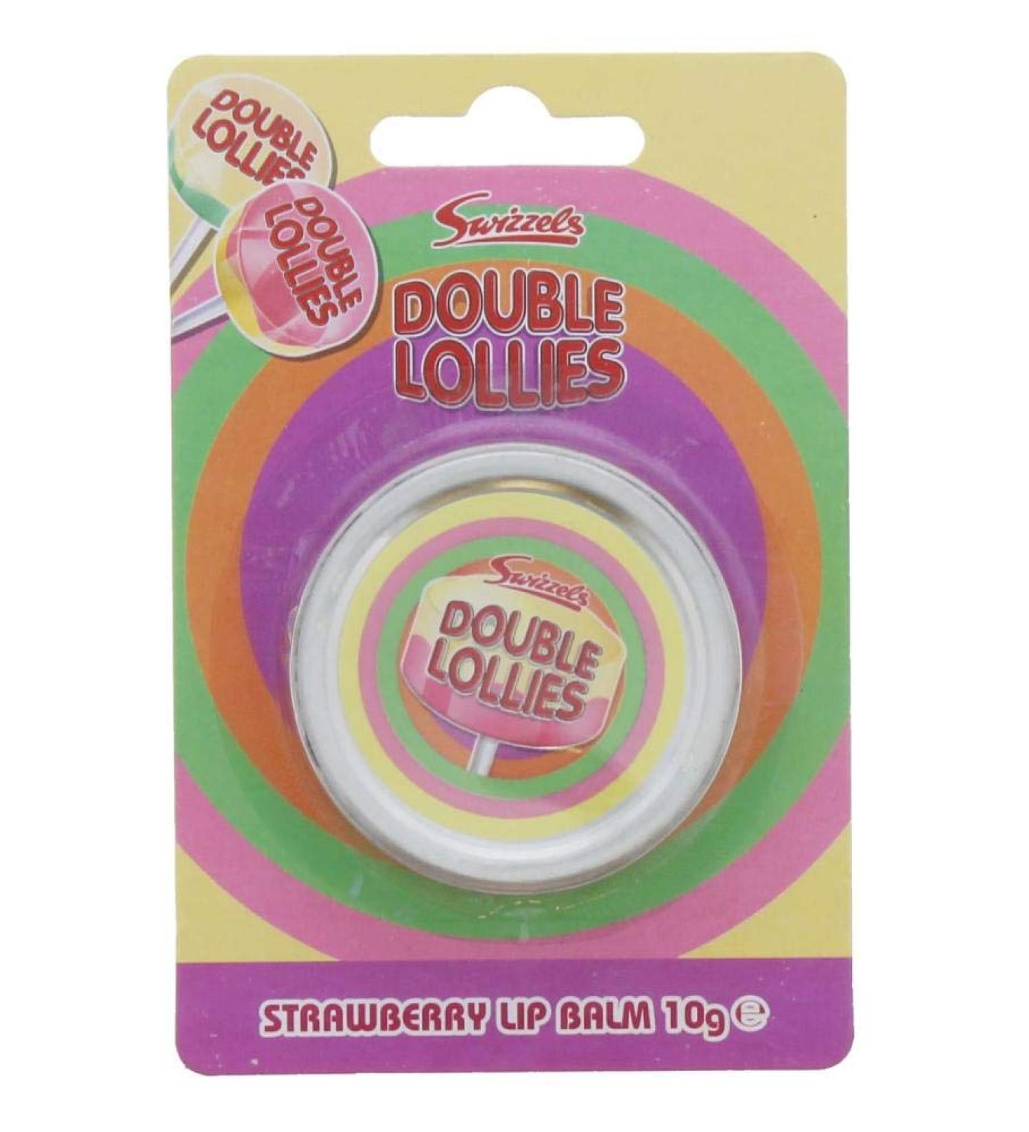 Swizzels Double Lollies 10 g Lip Balm Strawberry Tin