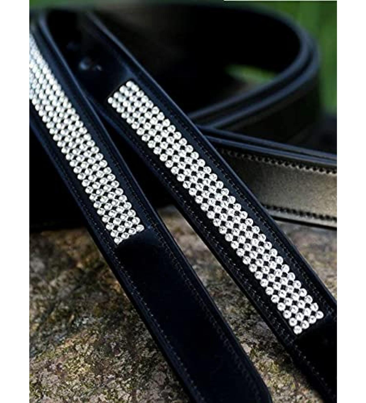 Glitter Rhinestone Stirrup Leathers - 145/155 cm | Tysons High-Quality Leather Straps for Equestrian Excellence - International Shipping Available - Buy Online on SooperMarket.com
