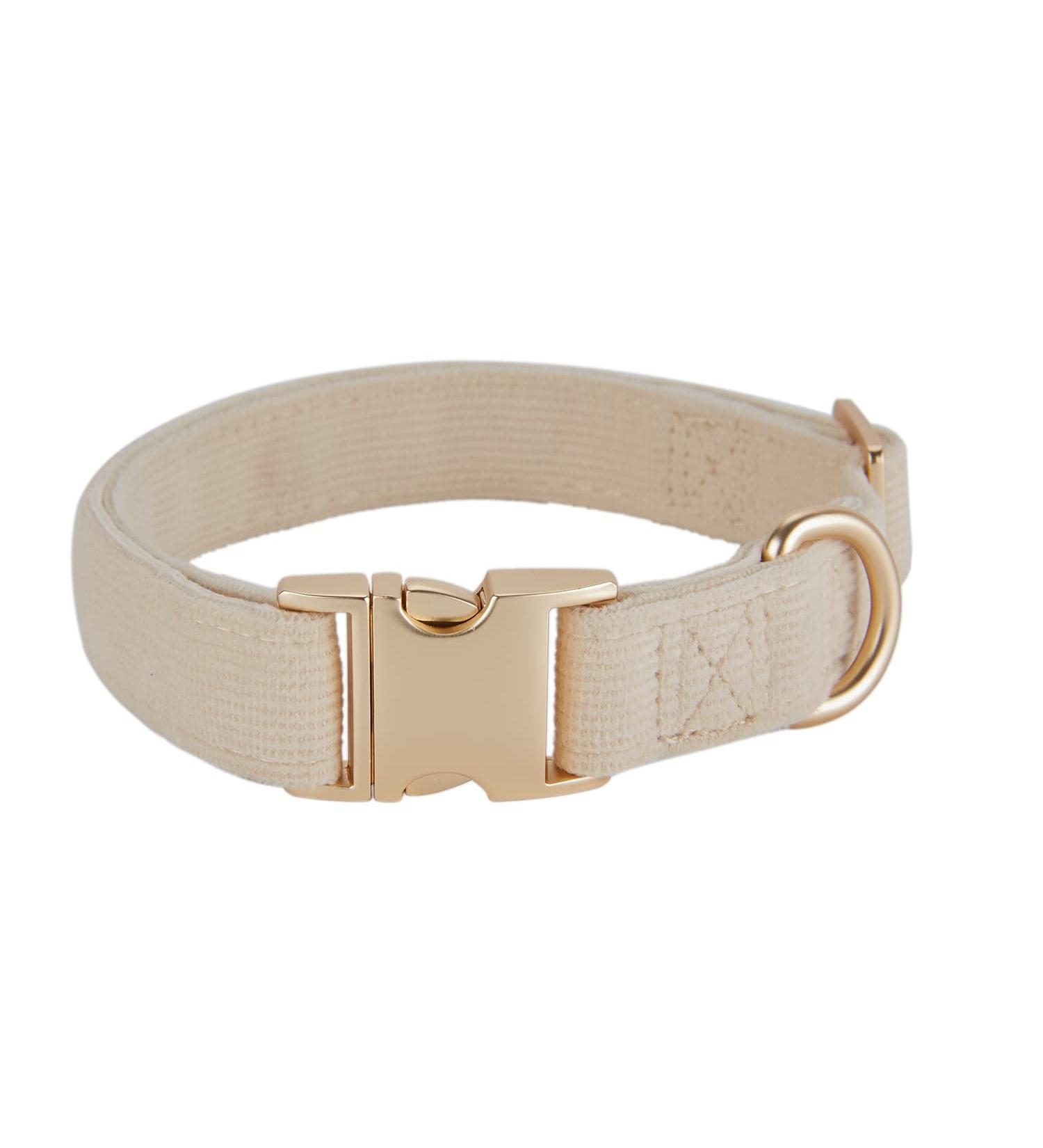 YUDOTE Ultra-Soft Natural Cotton Dog Collar for Small Dogs with Sensitive Skin - Cream White S (1 Pack) - Buy Online on SooperMarket.com