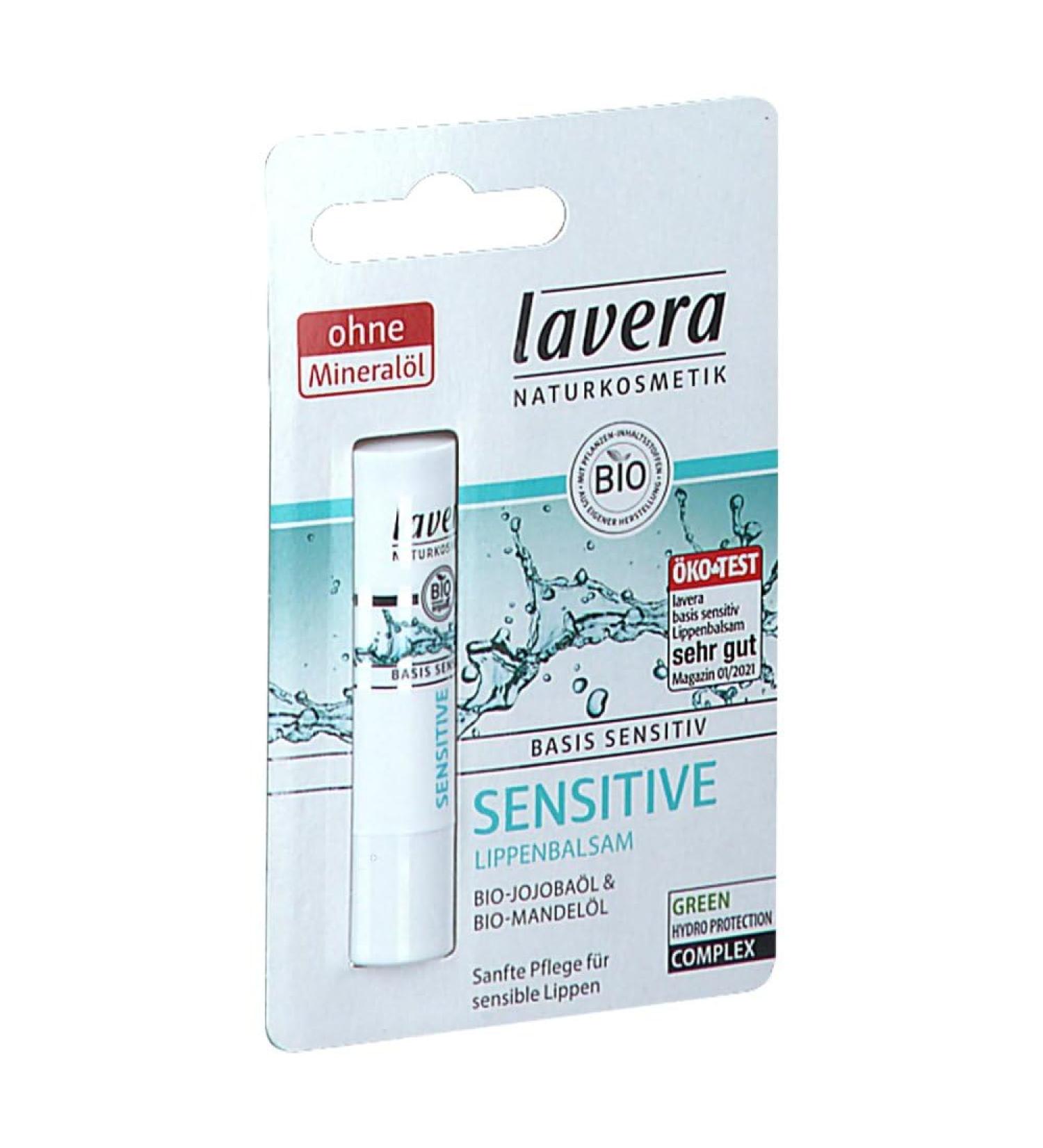 Lavera Basis Sensitive Lip Balm 4.5g - Soothing Natural Lip Care for Sensitive Skin | International Shipping - Buy Online on SooperMarket.com