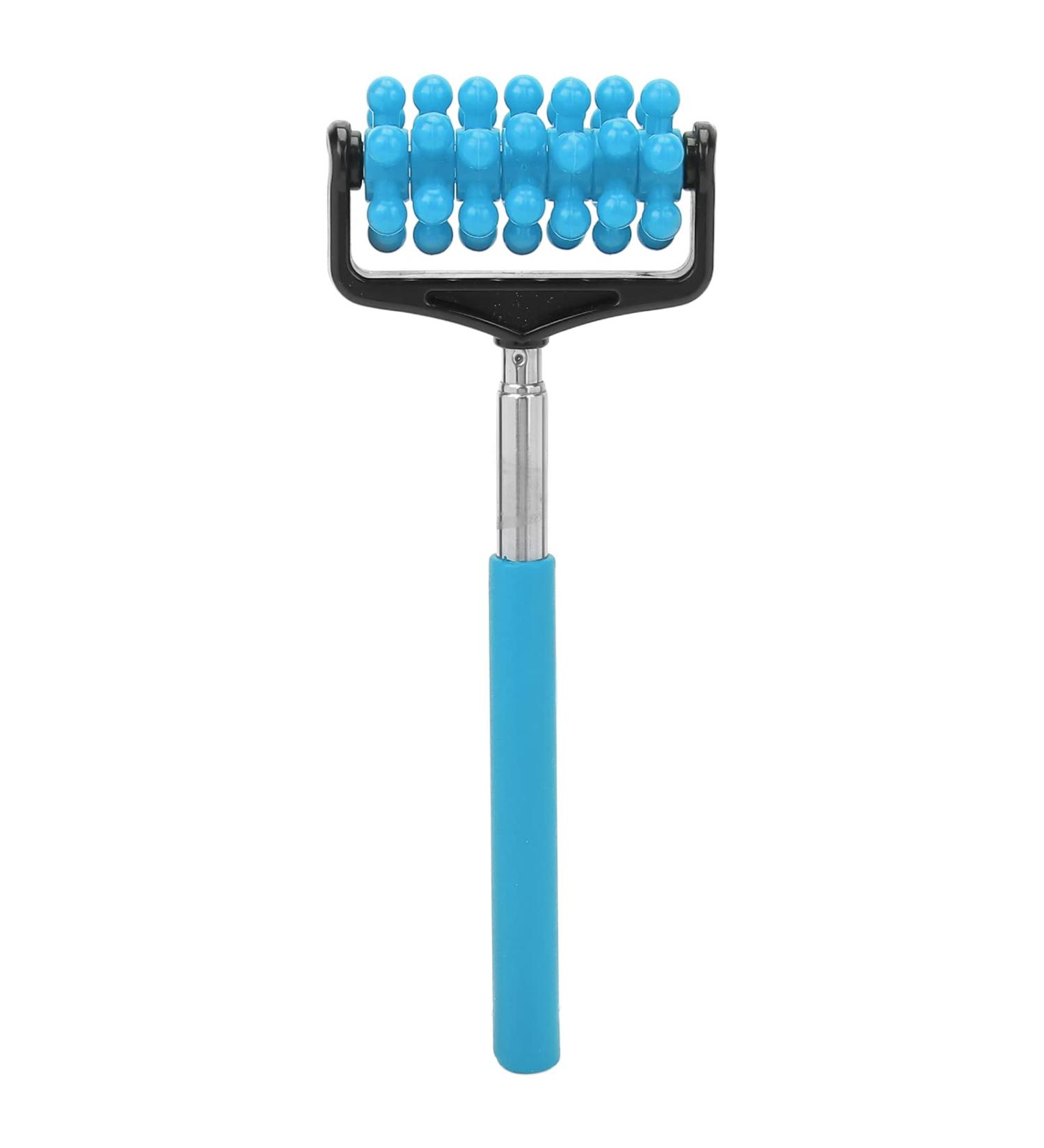 Adjustable Telescopic Back Massager for Pain Relief | Blue Sore Muscle Tool for Men & Women | International Shipping - Buy Online on SooperMarket.com