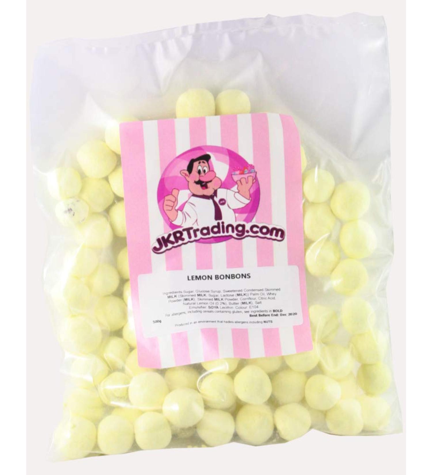 Lemon Bonbons 500Gram Bag Toffee Centred Lemon BonBons