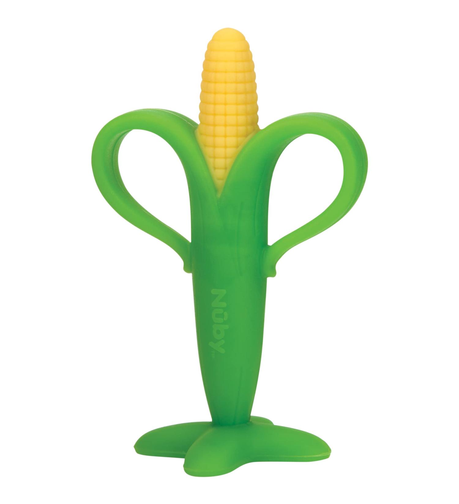 Nuby Corncob Shape Teething Aid for 3M+ - Multicolored | Safe & Soothing Relief - 1 Pack - Buy Online on SooperMarket.com