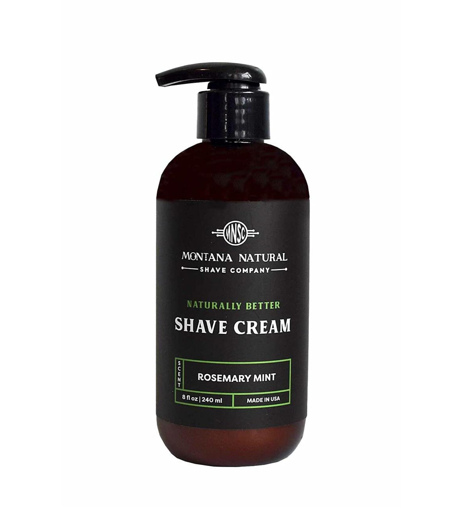 MNSC Rosemary Mint Shave Cream - Hypoallergenic All-Natural & Handcrafted in USA | Smooth Shaving for All Skin Types - Buy Online on SooperMarket.com