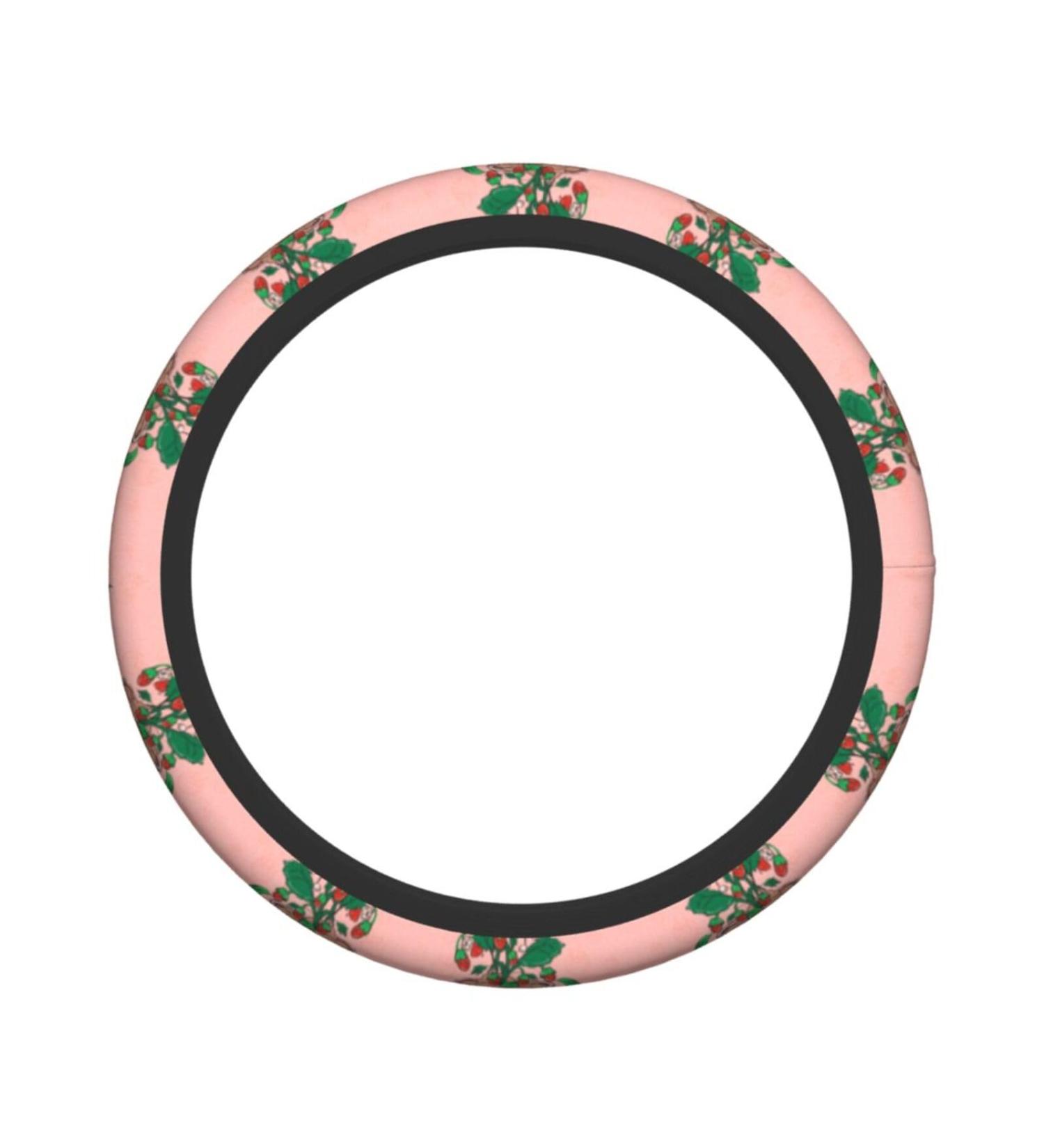 Yyhhaofa Neoprene Steering Wheel Cover - Durable Slip Resistant Easy to Install - Fits Most Cars Suvs Sunflower Seeds and Strawberries Printing - Buy Online on SooperMarket.com