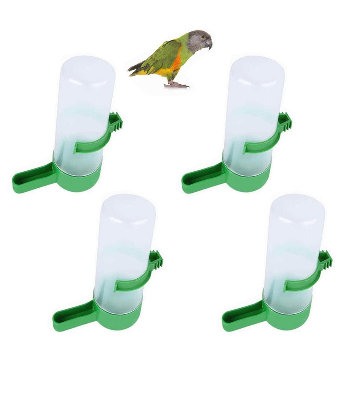 Bird Water Dispenser 4 Pcs Hanging Bird Water Bottles Automatic Bird Water Dispensers for Middle and Small Parrot Budgie Lovebirds Cockatiel Drinking Water - Buy Online on SooperMarket.com