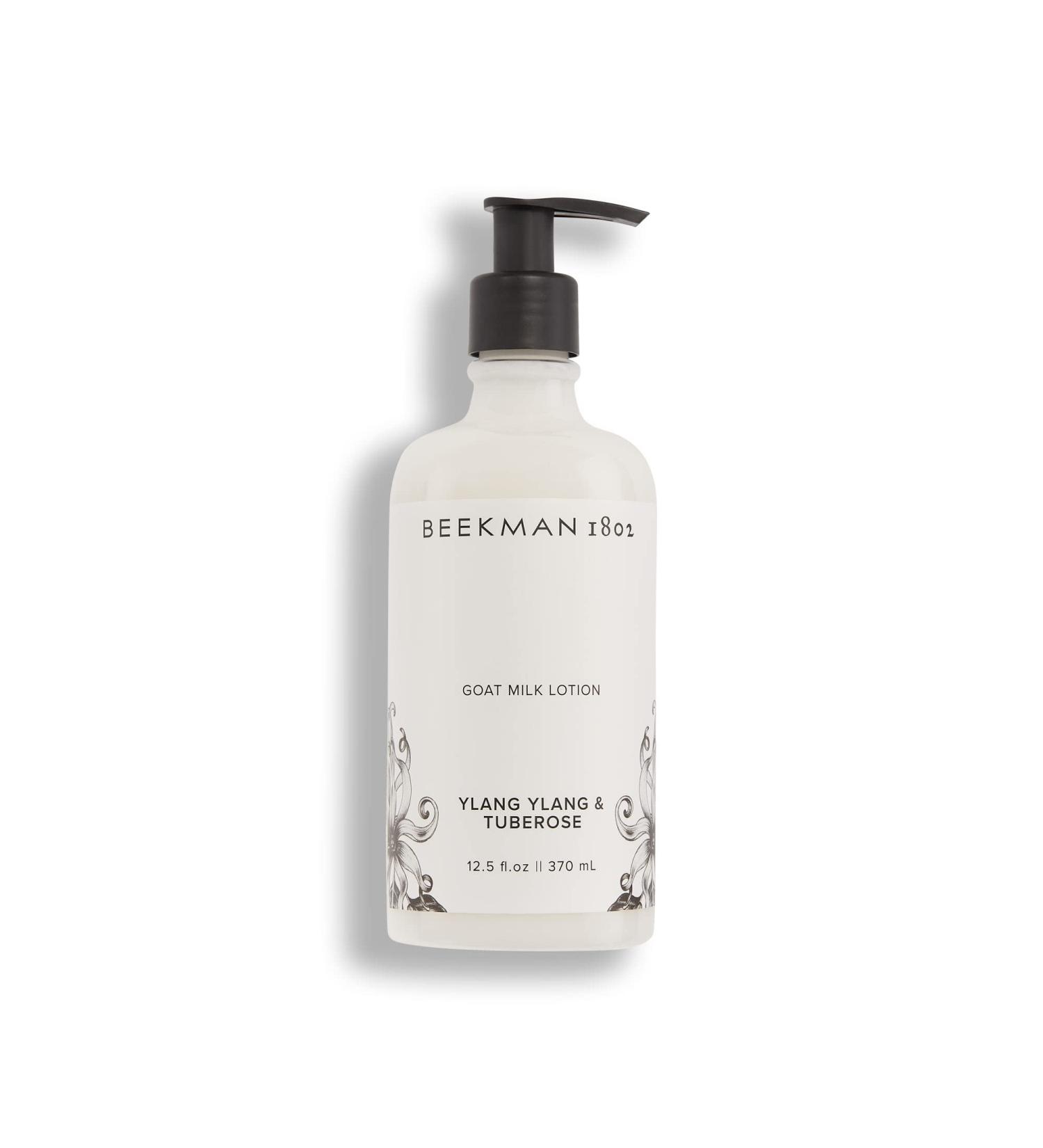 Beekman 1802 Goat Milk Lotion 12.5 oz - Hydrating, Exfoliating, Sensitive Skin - Ylang Ylang & Tuberose - Cruelty Free - Buy Online on SooperMarket.com