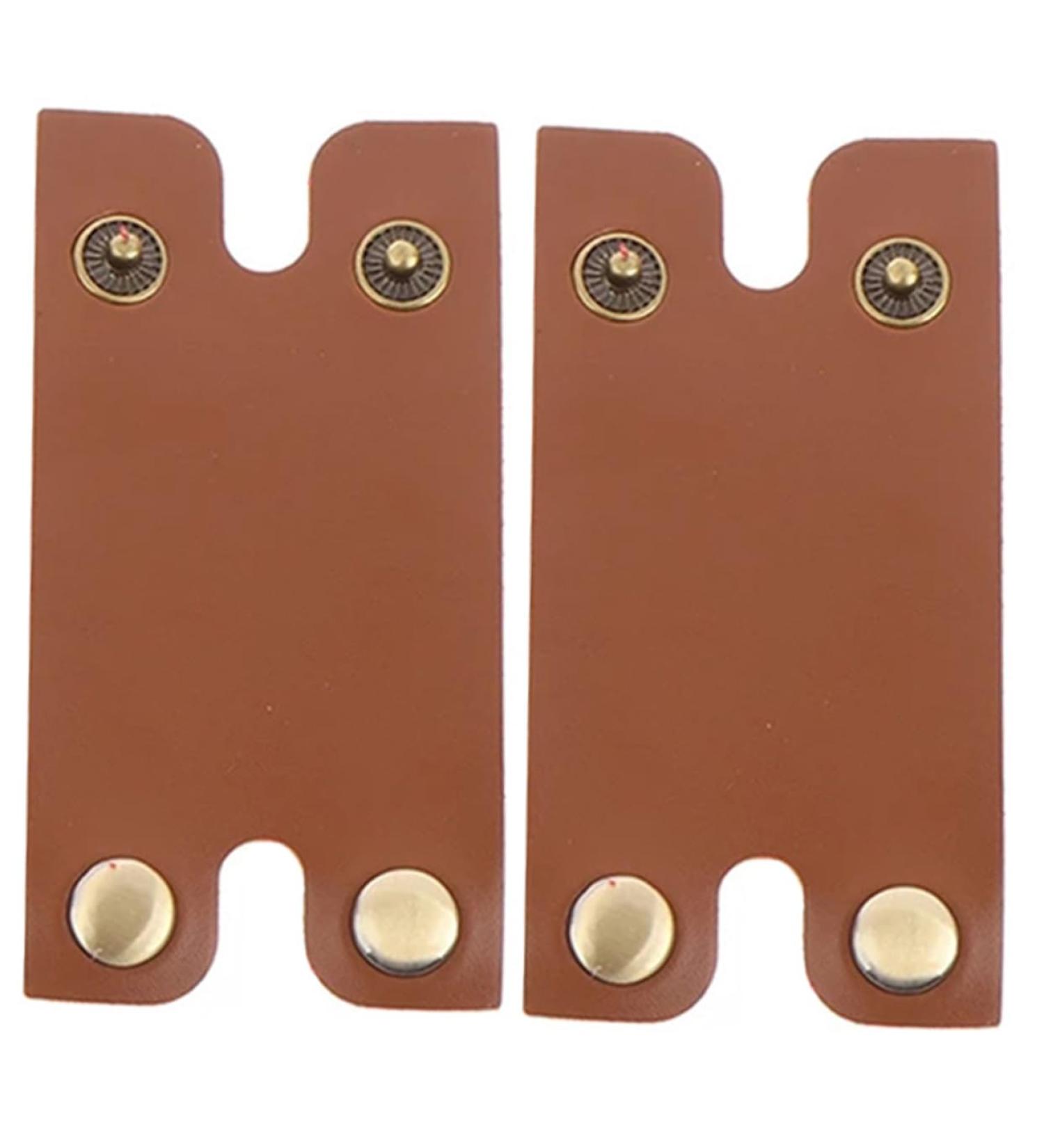 Foytoki Shaver Case - 2 Pieces Synthetic Leather Razor Accessories | Men's Razor Storage Bags | Brown 8.5x4.5cm - Buy Online on SooperMarket.com