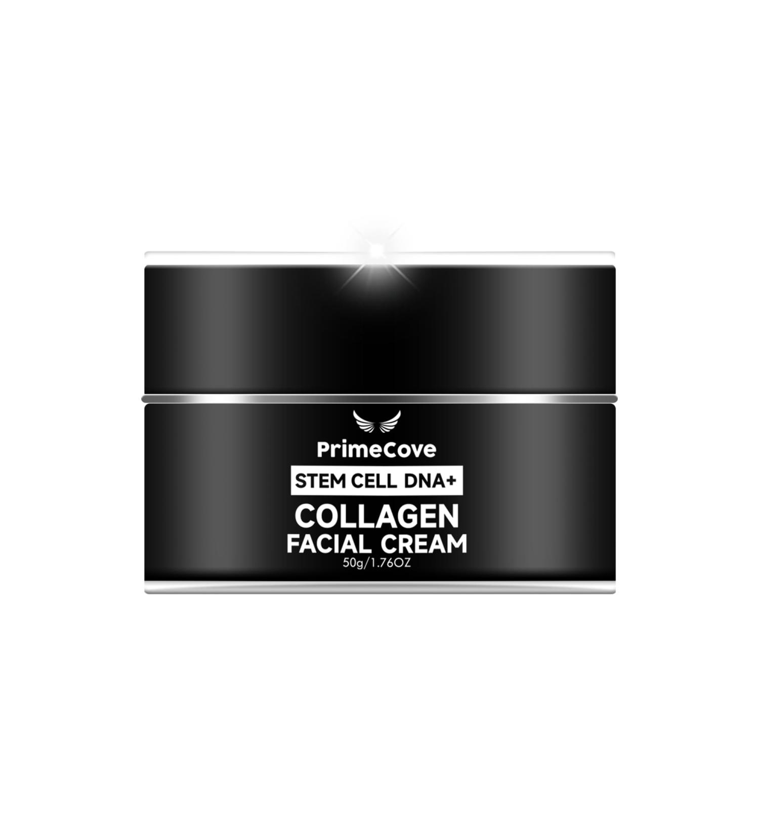 PrimeCove - Stem Cell DNA+ Collagen Facial Cream (50g) | Hydrate Combat Aging & Soothe | Powerful Ingredients - Grape Fruit Cell Extract Hydrolyzed Collagen & More - Buy Online on SooperMarket.com