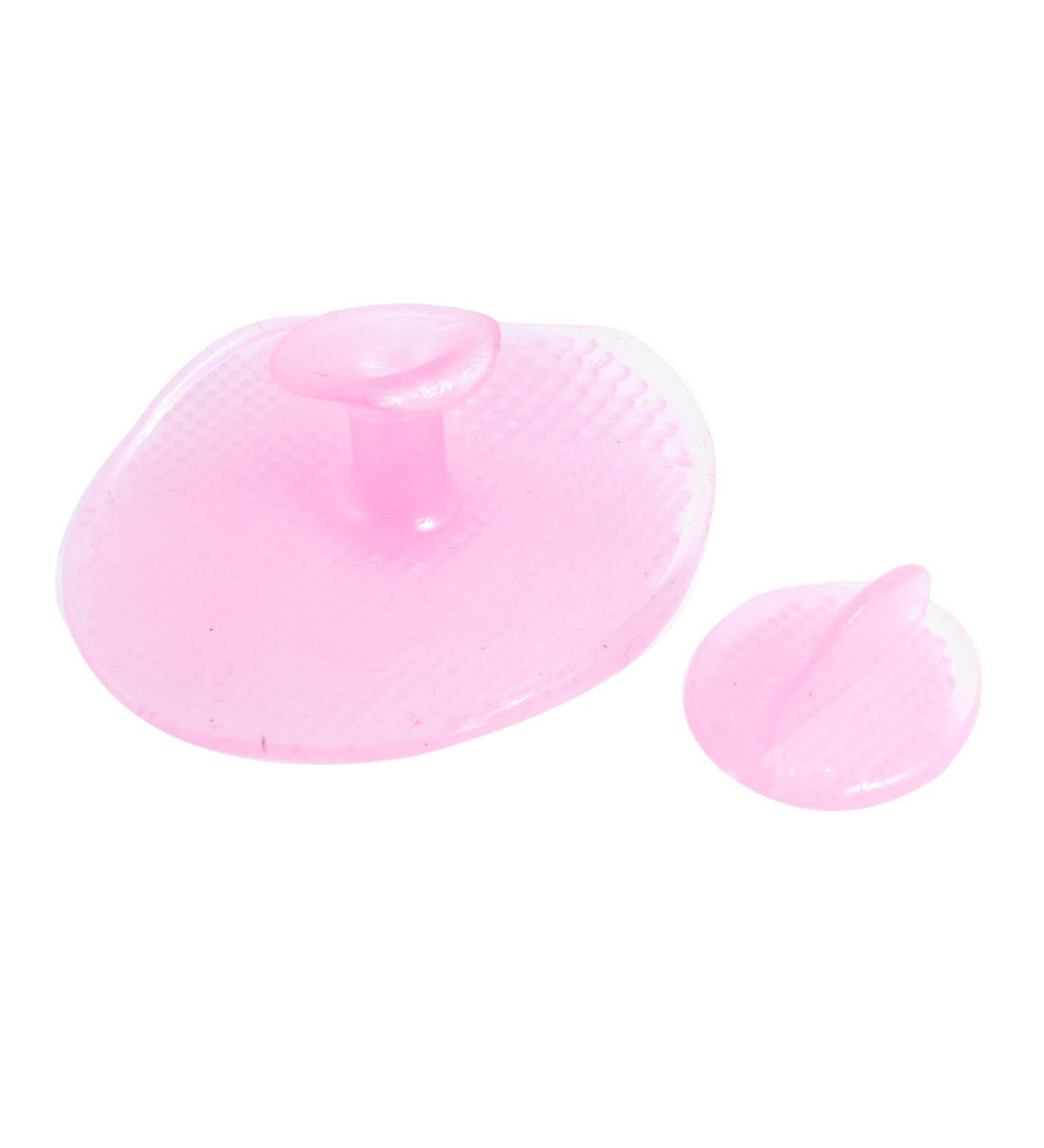 Ruilogod Soft Silicone Blackhead Remover Facial Cleansing Pad 2 in 1 Pale Pink
