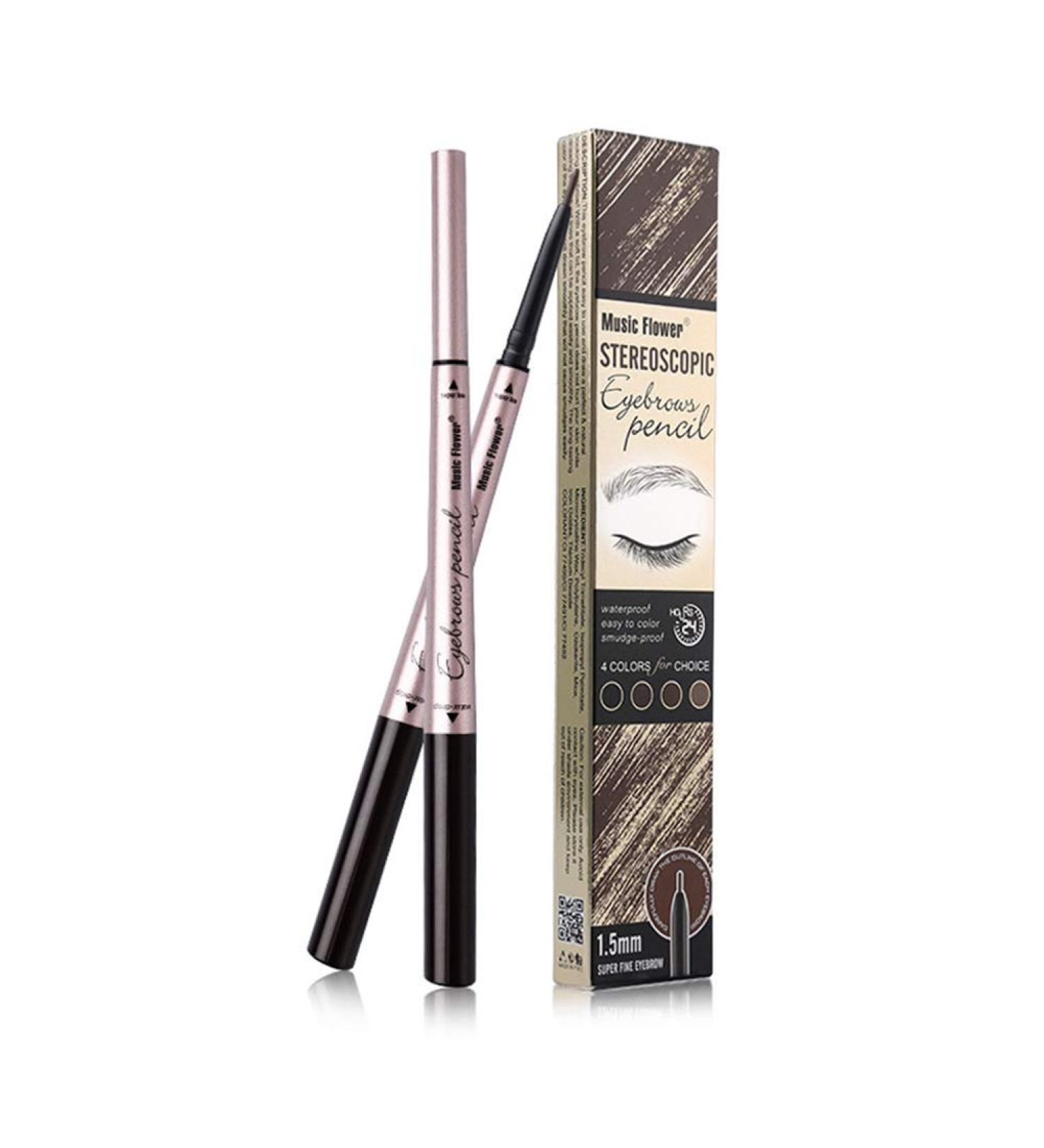 Vtrem Double-Headed Eyebrow Pencil - Waterproof Smudge-Proof Long-Lasting Fine Carving Eyebrow Pen (2# Light Coffee) - Perfect for Natural Eyebrows | International Shipping - Buy Online on SooperMarket.com