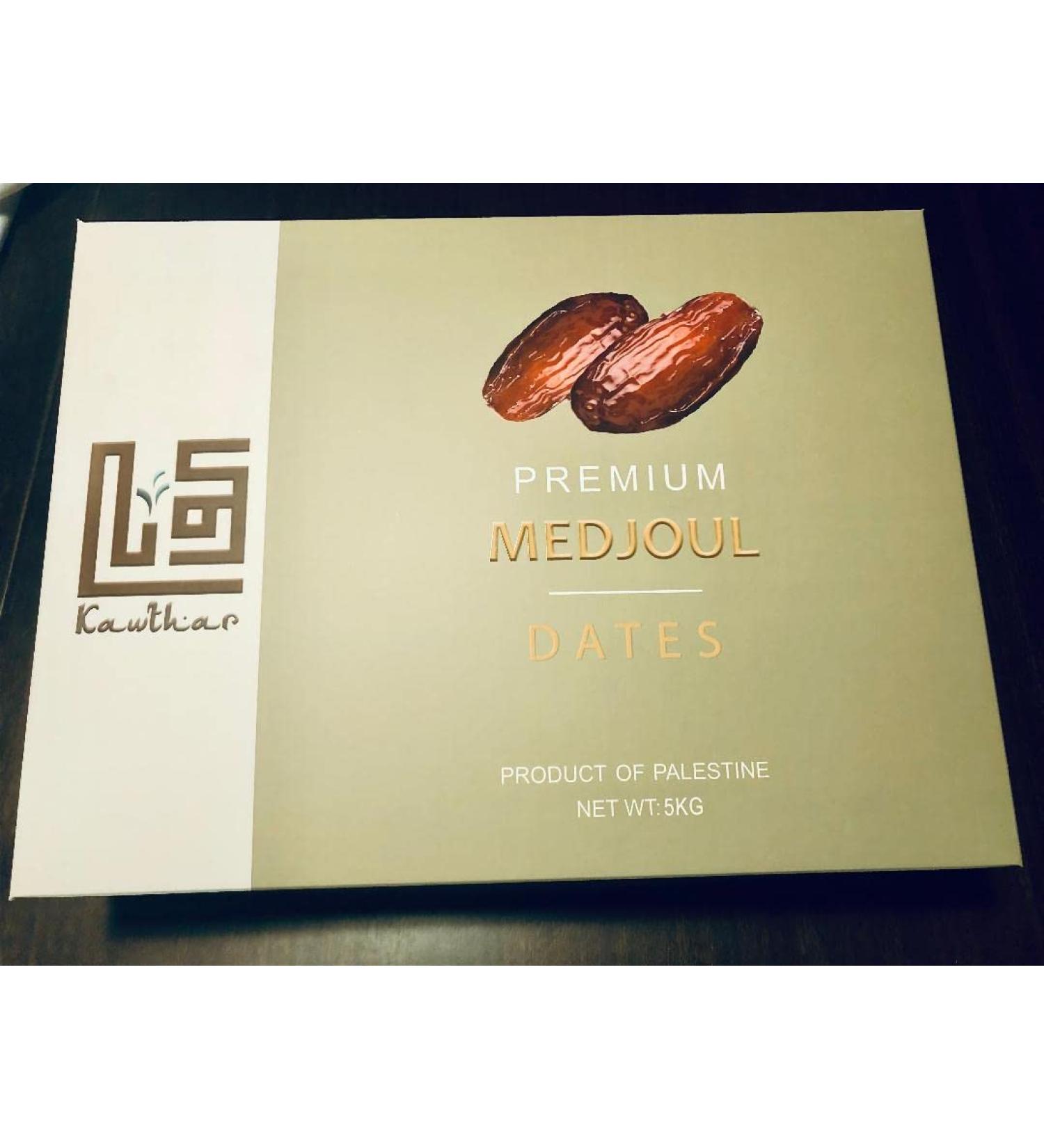 Premium Large Palestinian medjoul/Medjool Dates 5 Kg Gift Box by Kawthar - Buy Online on SooperMarket.com