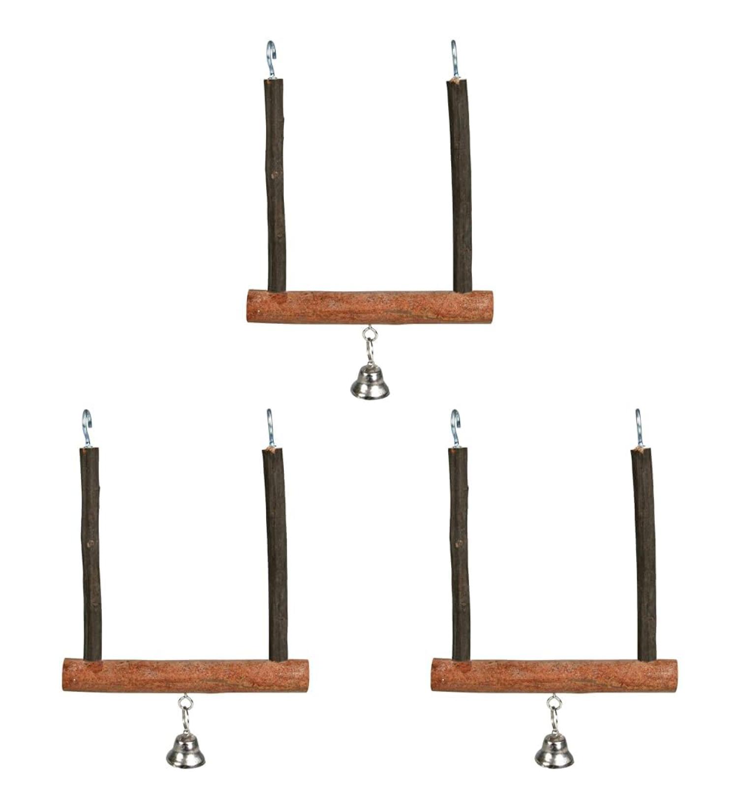 Trixie 5831 Natural Living trapeze swing with bell 12 15 cm (pack of 3) 1 piece (pack of 3)