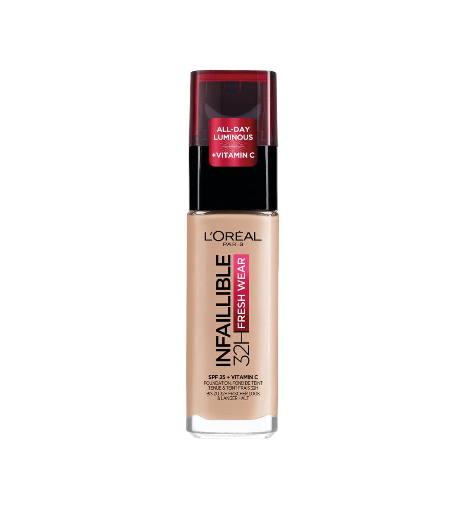 L'Or al Paris Infaillible 24h Fresh Wear Make-up No. 110 Rose Vanilla - High Opacity Long-Lasting Foundation 30 ml (1 Pack) | Shop Internationally - Buy Online on SooperMarket.com