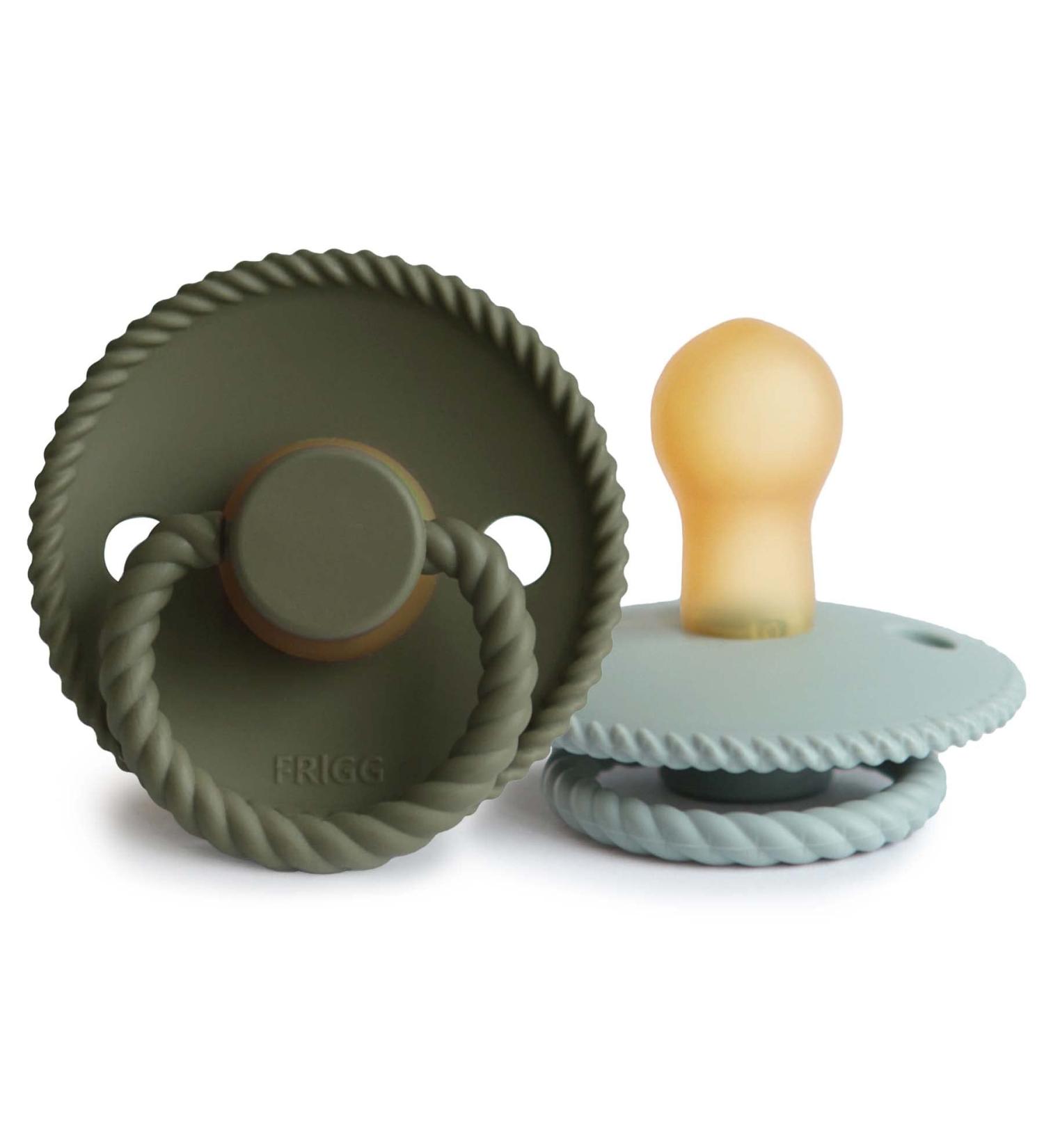 FRIGG Natural Rubber Baby Pacifier | BPA-Free | Made in Denmark | Olive/Sage 0-6 Months - Buy Online on SooperMarket.com