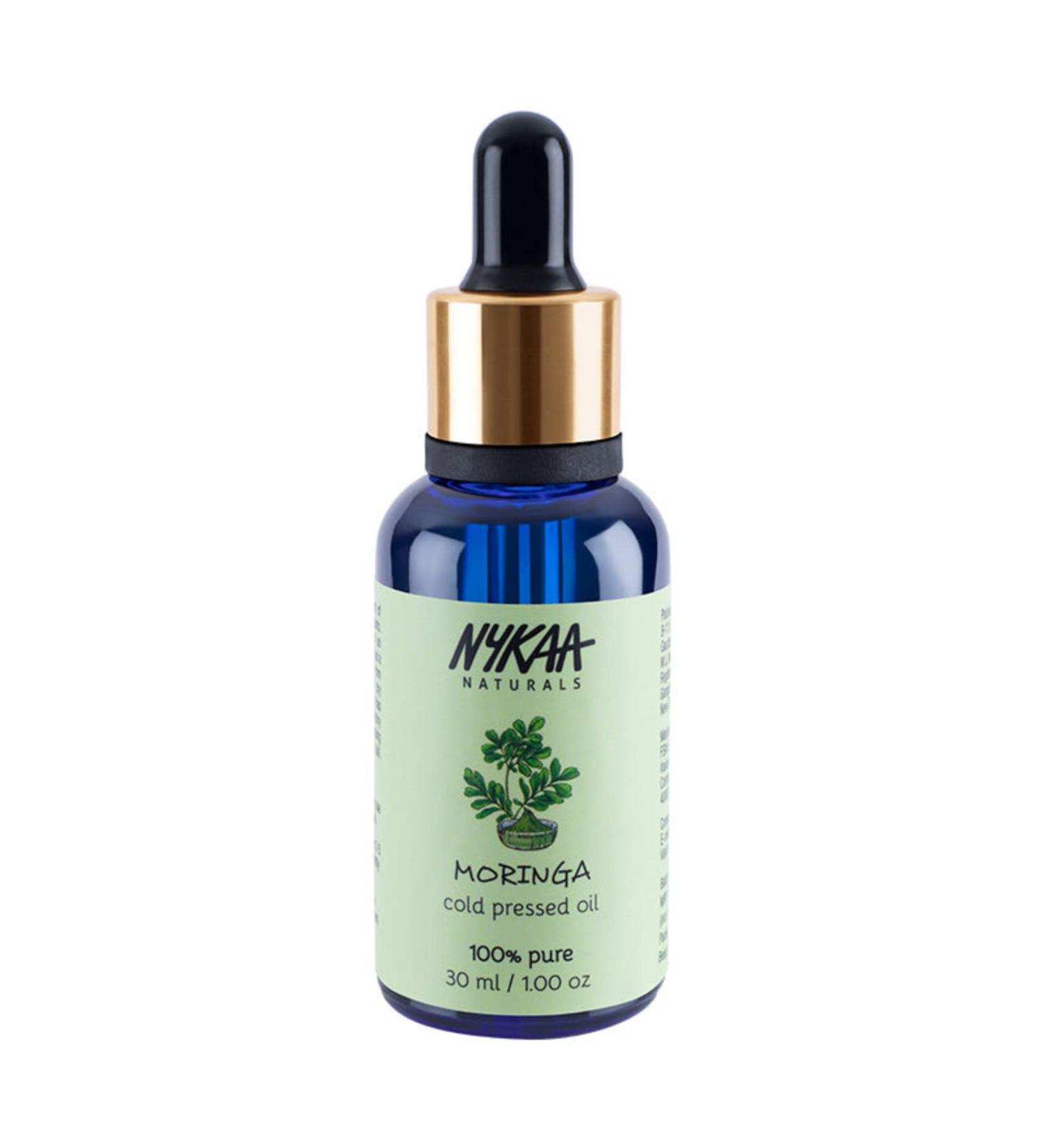 Nykaa Naturals Cold Pressed Oil - 100% Pure Moringa Face Oil for Dry Dull Skin Minimizes Pores - All Skin Types - 1 oz - Buy Online on SooperMarket.com
