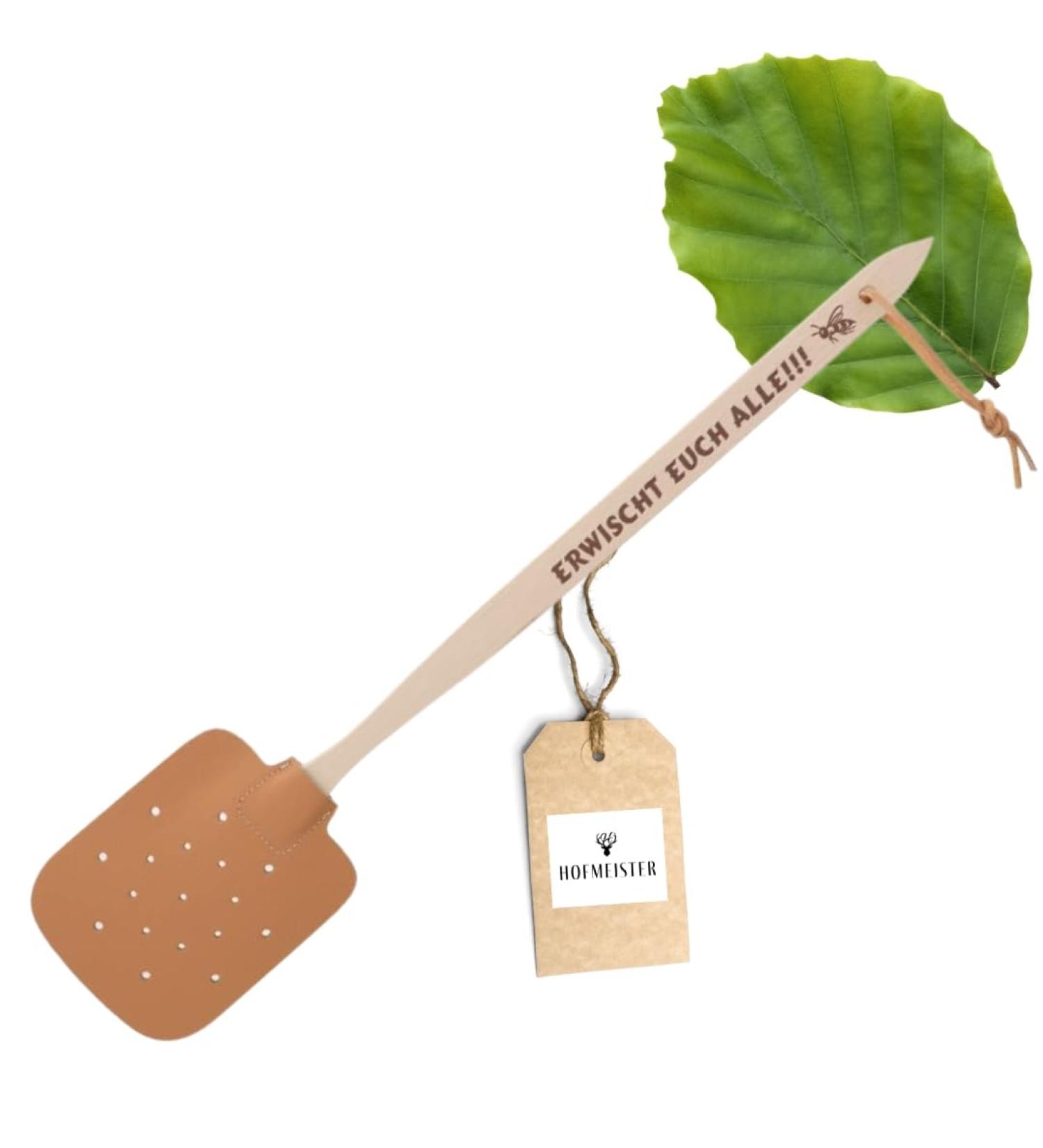Hofmeister Wooden & Leather Fly Clapper - Effective Insect Defense Tool for Home | Get Yours Today! - Buy Online on SooperMarket.com