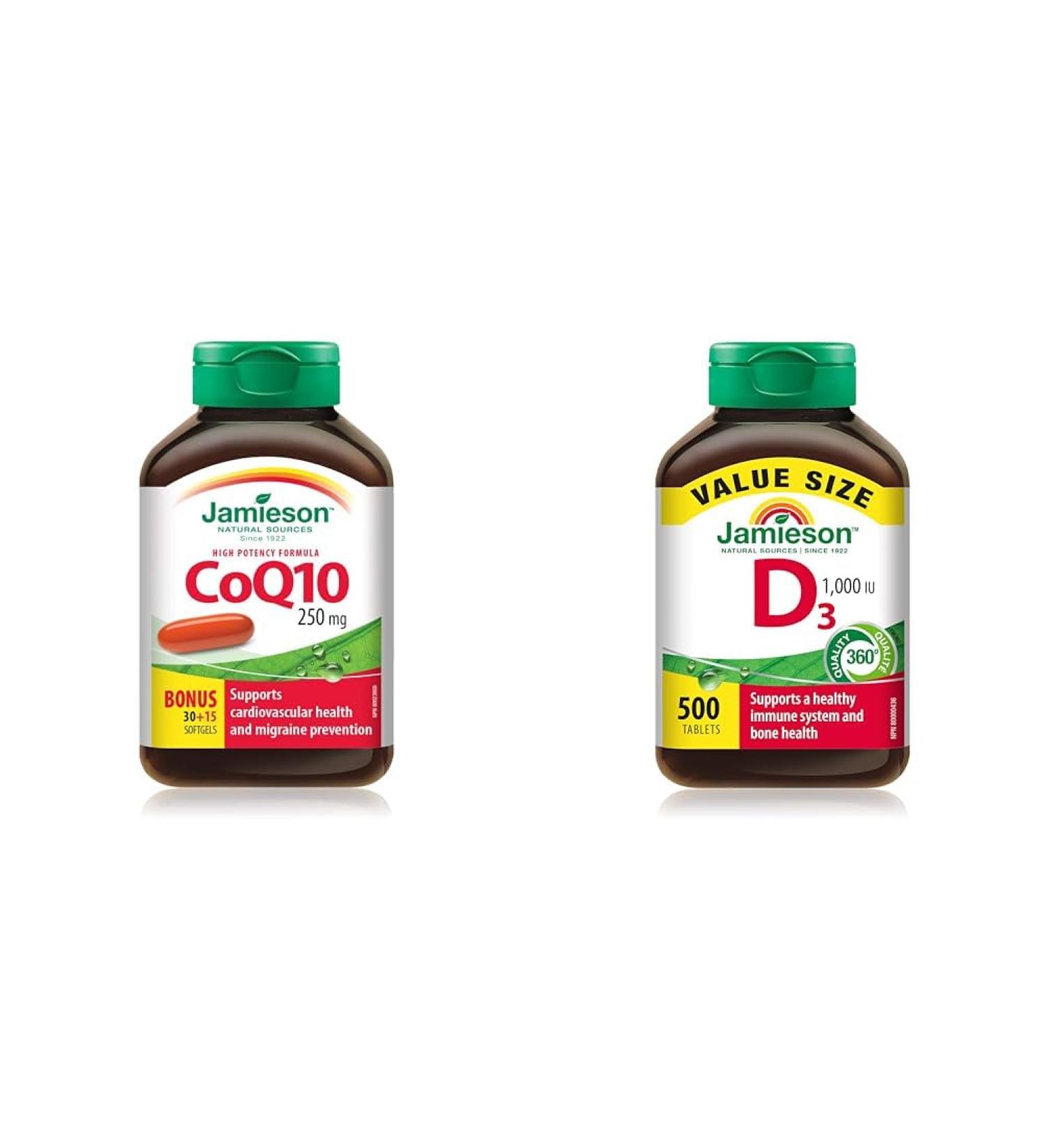 CoQ10 250 mg Extra Strength - Coenzyme Q10 Non-GMO Gluten-Free & Vitamin D 1 000IU 500 Tablets - Buy Online on SooperMarket.com