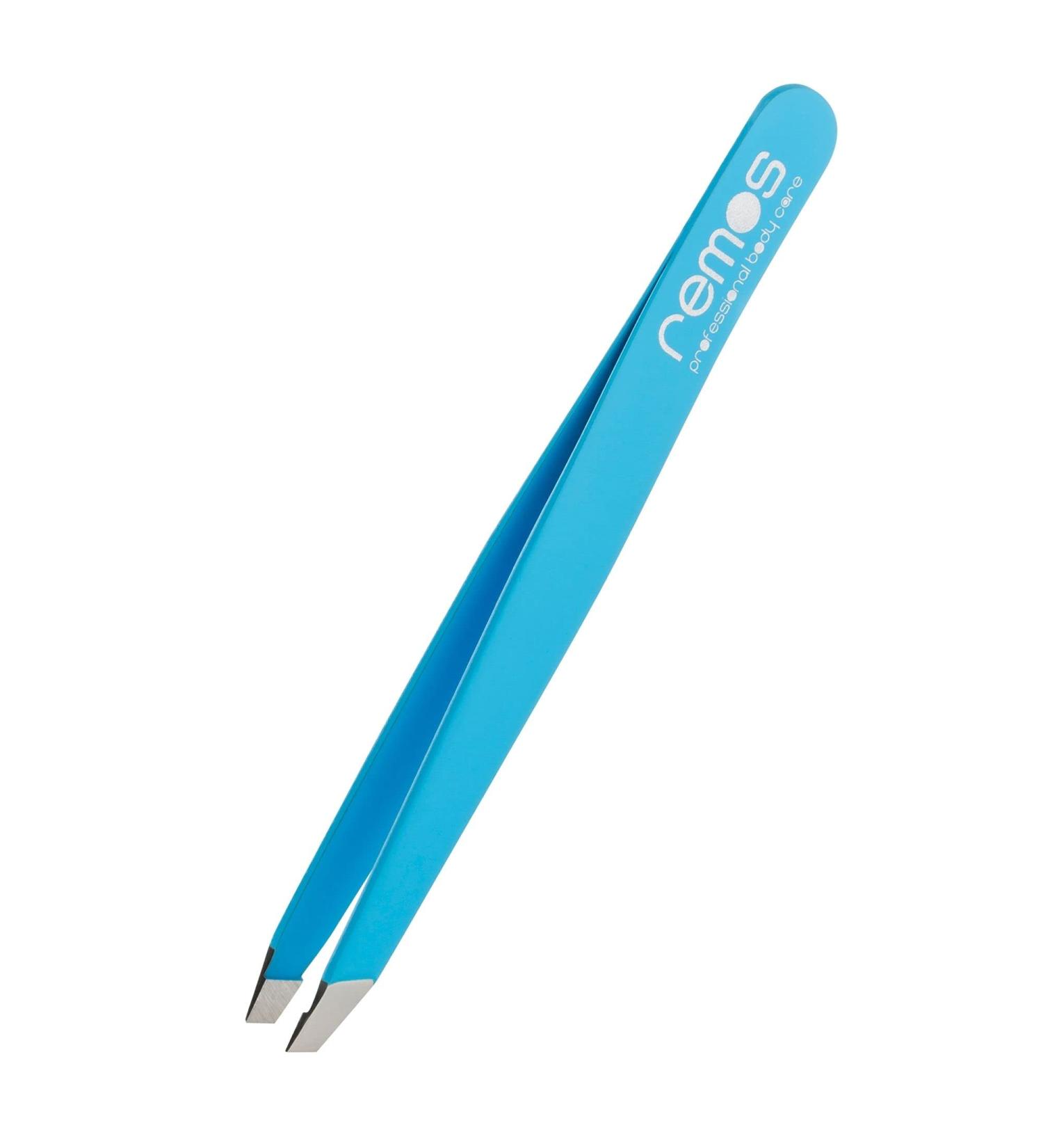 Buy REMOS Professional Blue Tweezers with Extra Fine Tips for Precision Eyebrow Plucking - International Shipping Available - Buy Online on SooperMarket.com