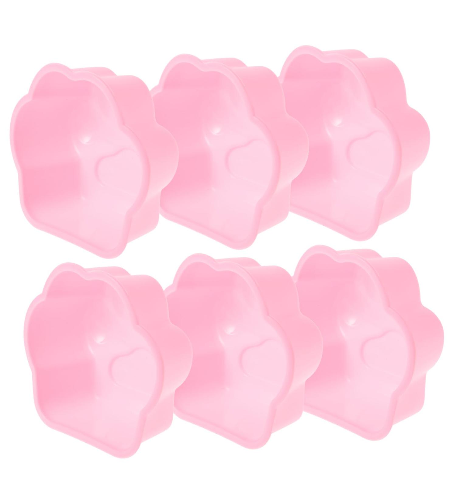 PRETYZOOM 6pcs Silicone Cake Mold Ice Cube Moulds Round Silicone Molds Cupcake Baking Cups Silicone Mini Cakes Chocolate Molds Animal Chocolate Mold Paw Non Stick Can Silica Gel - Buy Online on SooperMarket.com