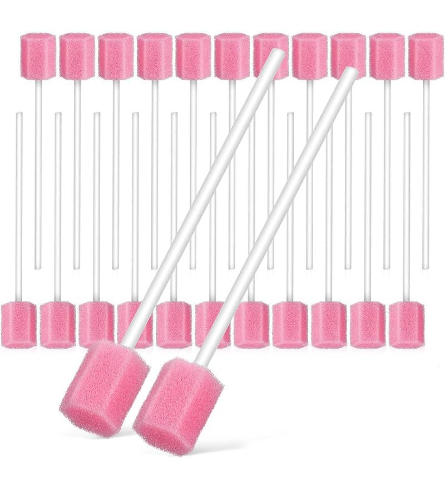 Oral Swabs Disposable Mouth Swabs Sponge 100Pcs Disposable Mouth Swabs Sponge Mouth Care Sponge Tooth Cleaning Sponge Mouth Swabs Sponge Sponge Swabs Mouth Cleaning Sponge Mouth Care Sponge Pink - Buy Online on SooperMarket.com