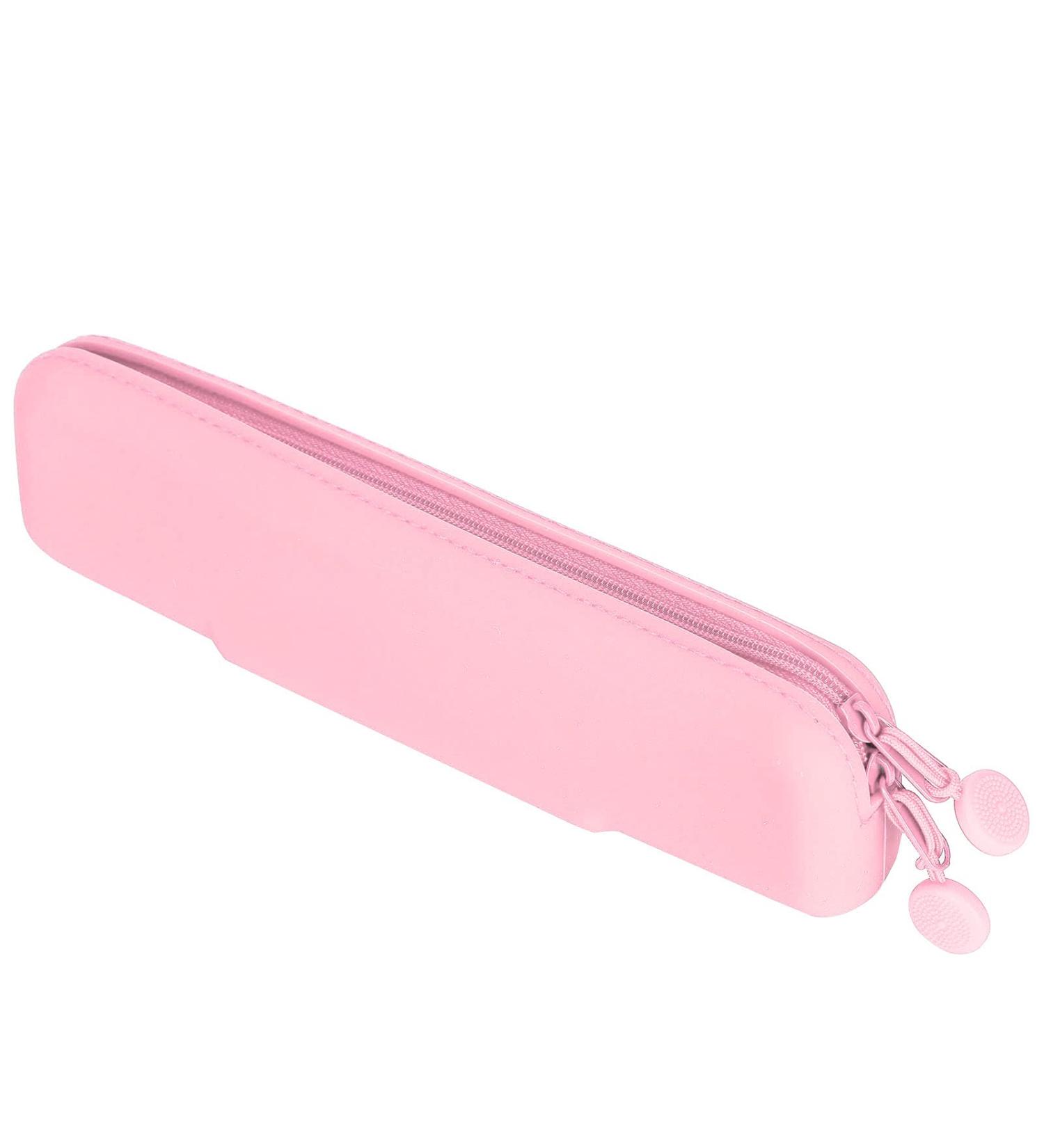 TOPINCN Silicone Pencil Case & Brush Bag - Mini Pink Accessories Organizer for School & Travel - Buy Online on SooperMarket.com