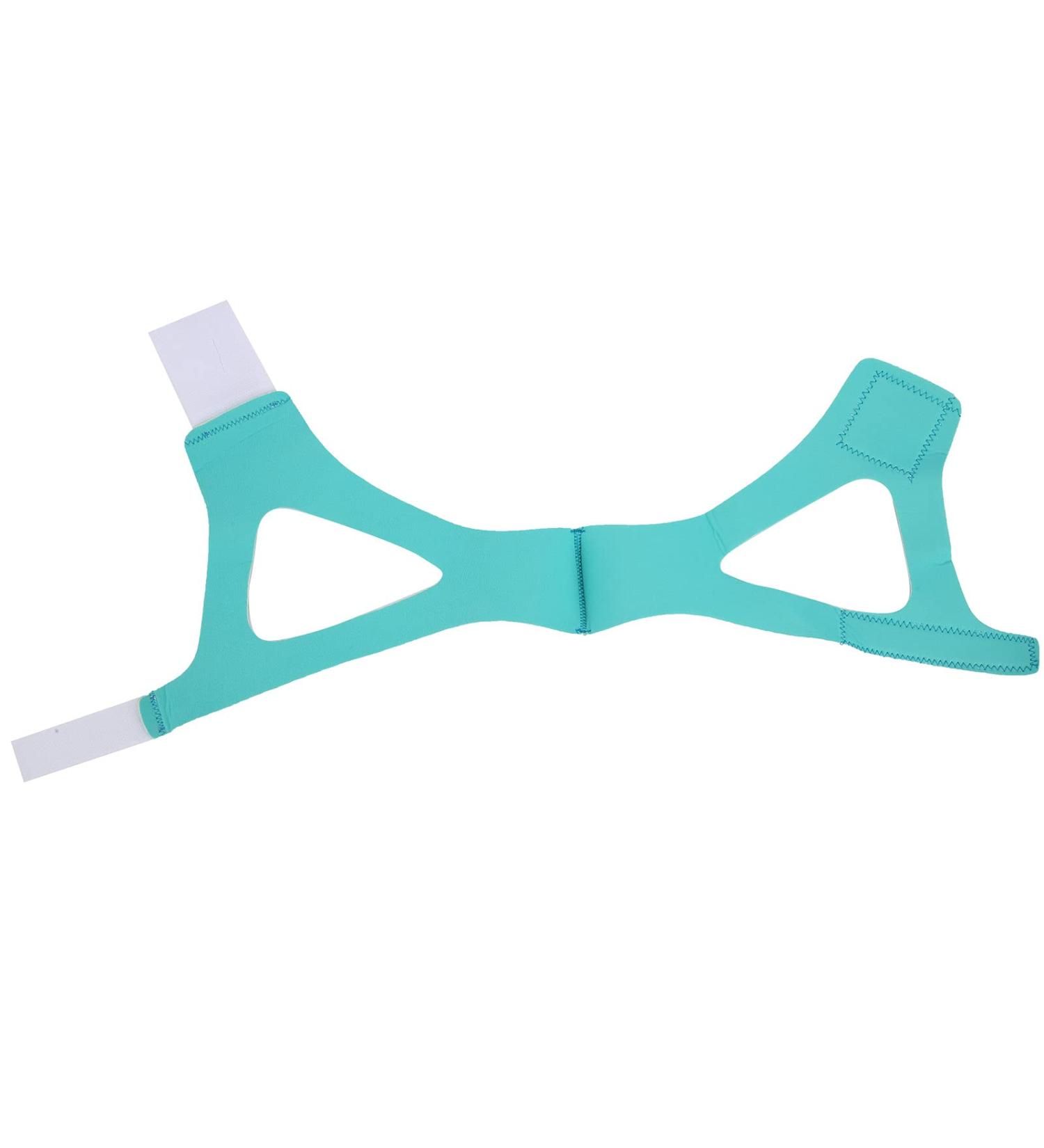 Adults Breathable Anti-Snoring Chin Strap with Jaw Support Belt - Blue Green - Buy Online on SooperMarket.com