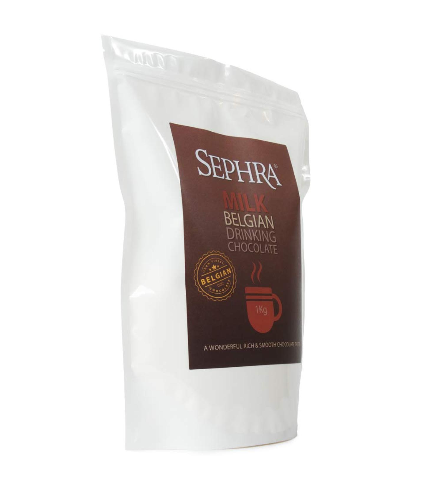 Sephra Belgian Hot Drinking Chocolate - 1kg Bag, Barista Style Instant Hot Cocoa Drink - Belgian Milk Flakes, 1 Pack - Buy Online on SooperMarket.com