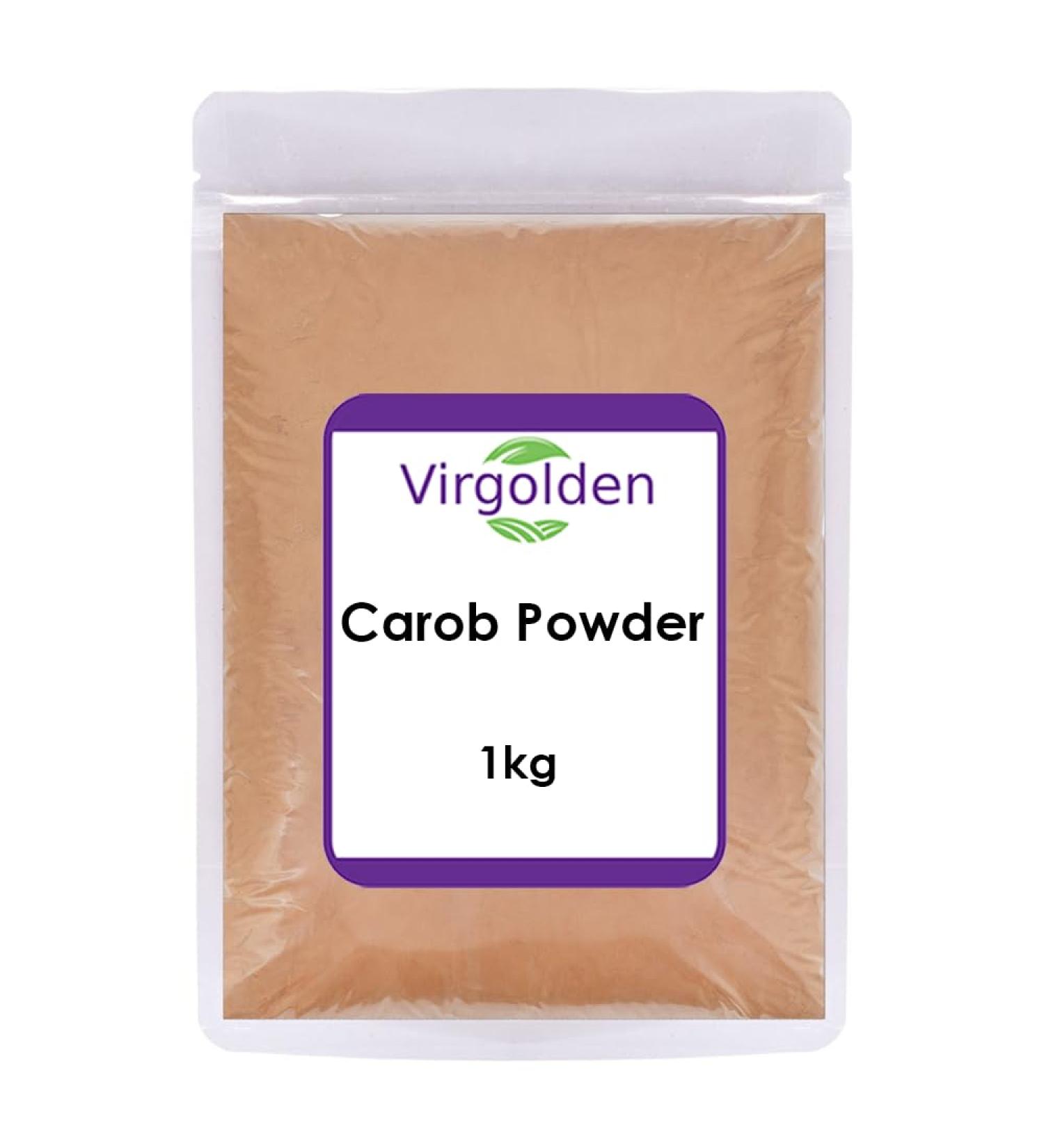 Carob Powder 1kg by Virgolden - Perfect for Baking Smoothies and Prefect for Protein Energy Bars - Buy Online on SooperMarket.com