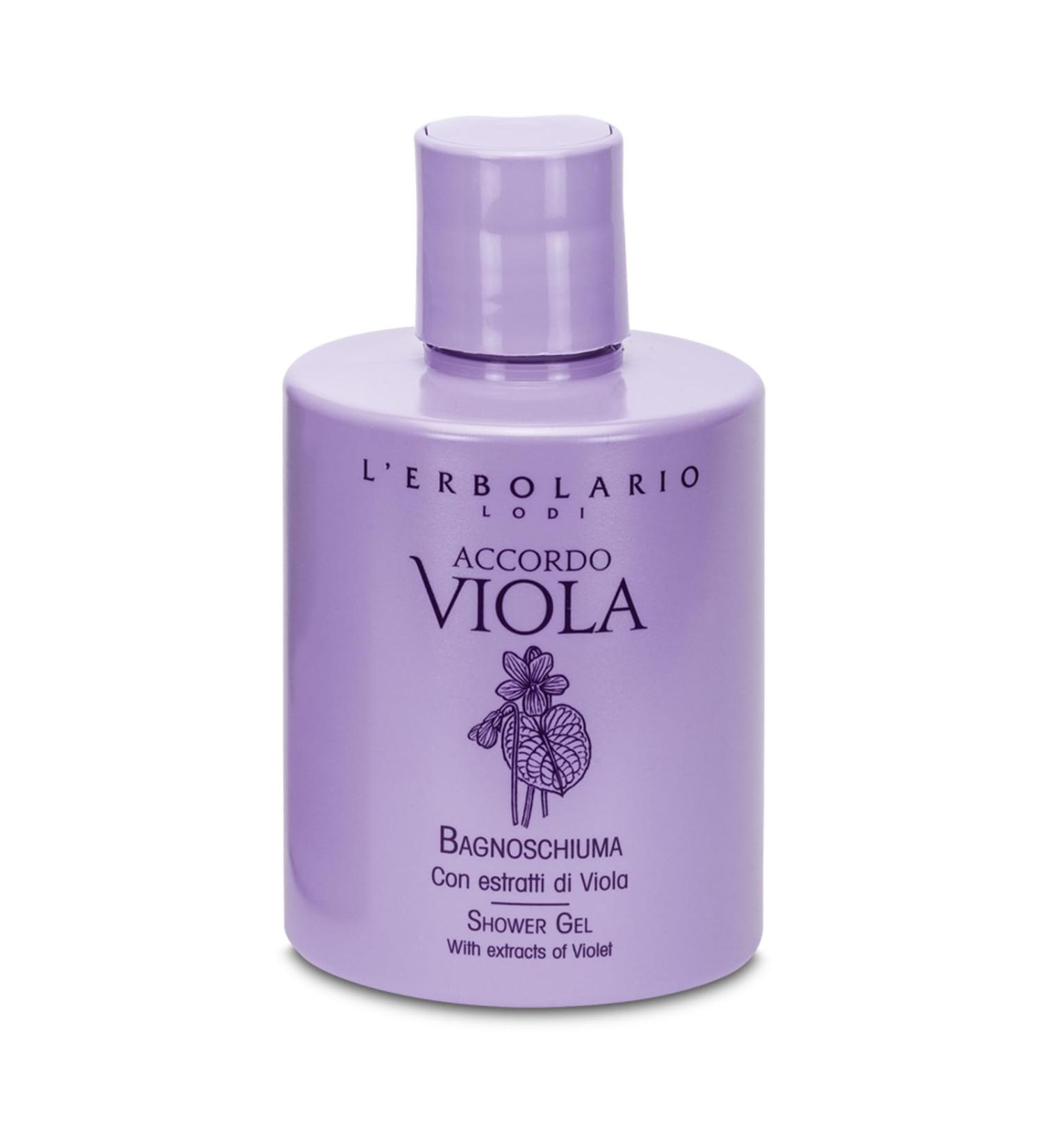 LErbolario Shower Gel Accordo Viola 10.1 oz - Moisturizing Floral Powdery Body Wash with Violet Extracts - Cruelty-Free International Shipping - Buy Online on SooperMarket.com