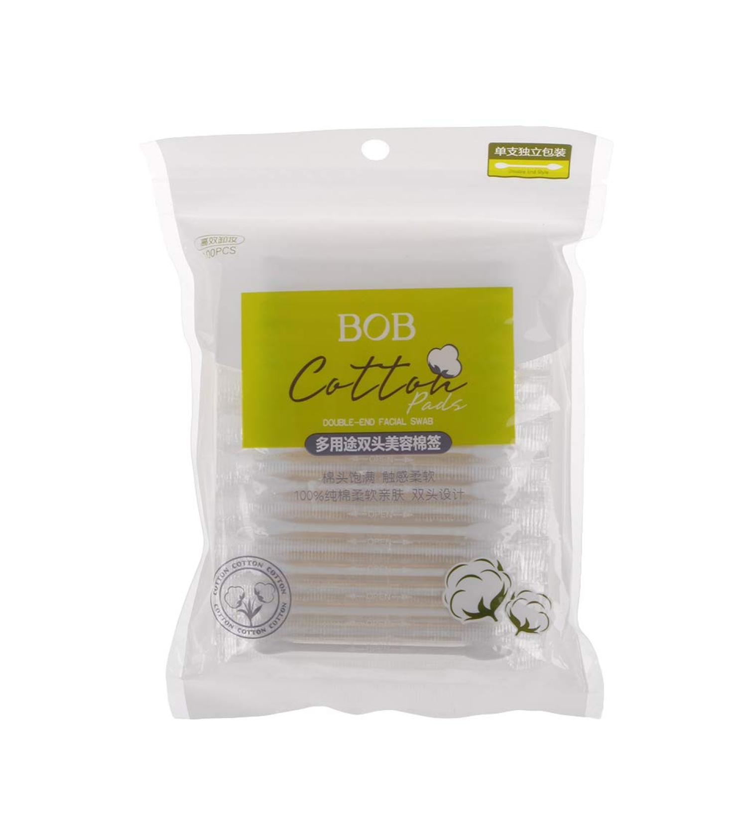 Yiwann Cotton Swabs - Disposable Double Ended Cotton Buds Individually Wrapped 100 Count - Portable Travel Essentials for International Shipping - Buy Online on SooperMarket.com