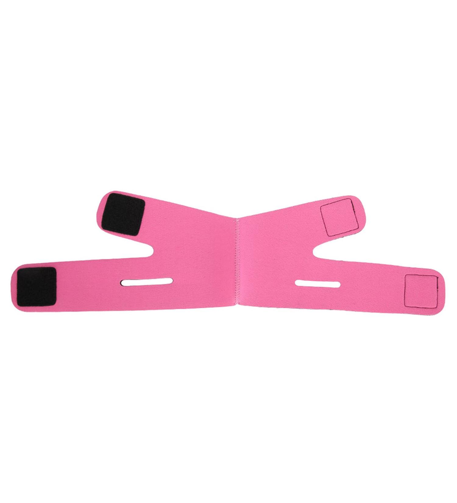 Effective Face Slimming Bandage Belt - Double Chin Lift & Skin Strap - OceanSide - Rose Red - Buy Online on SooperMarket.com