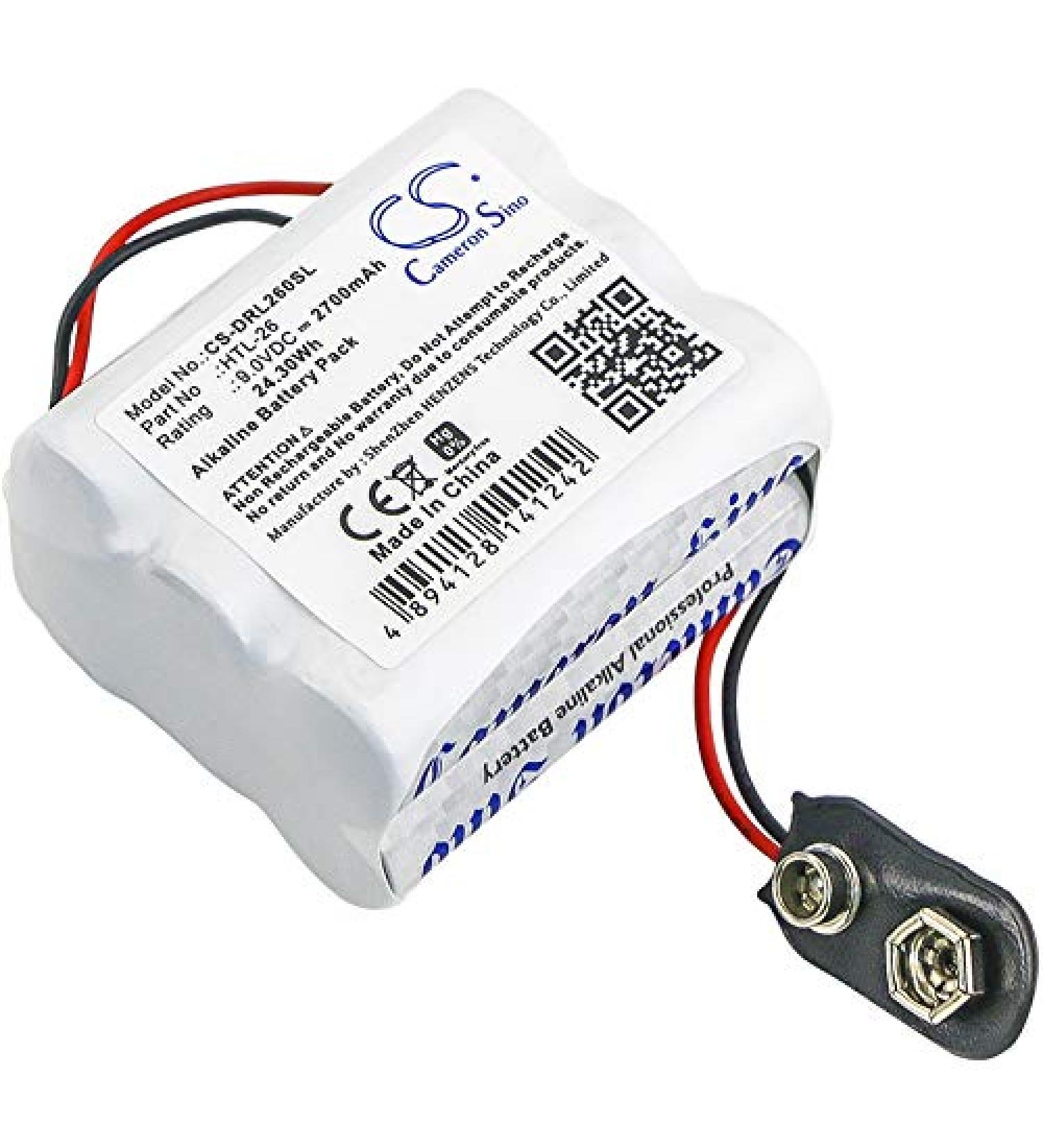 9.0V High-Performance Replacement Battery for Vingcard 1200 - DL-26 EBDL-26 HTL-26 - 2700mAh | International Shipping - Buy Online on SooperMarket.com