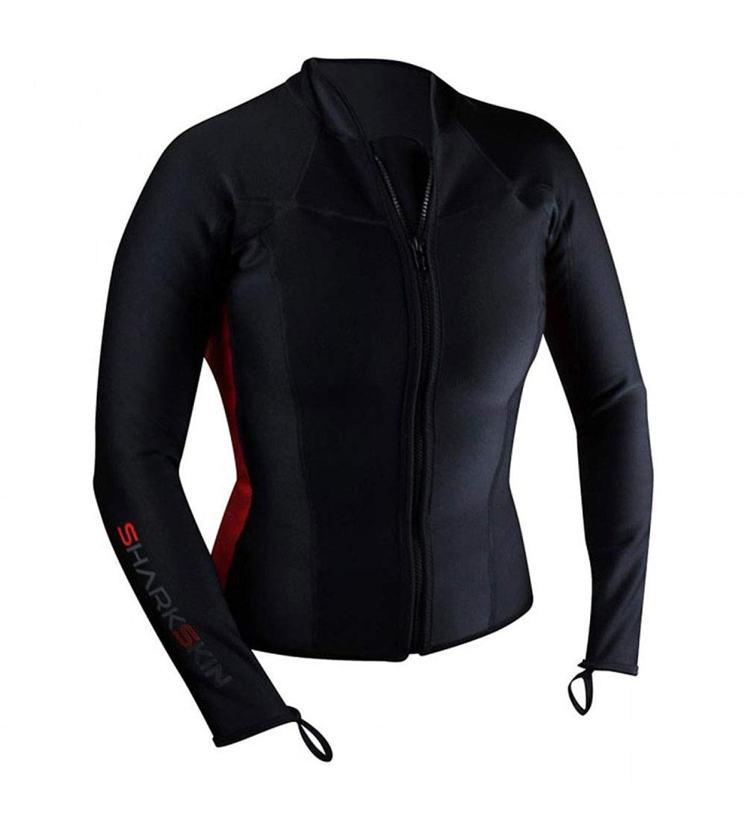 Sharkskin Women's Chillproof Long Sleeve Full Zip Shirt - Black/Red (Size 14) - Buy Online on SooperMarket.com