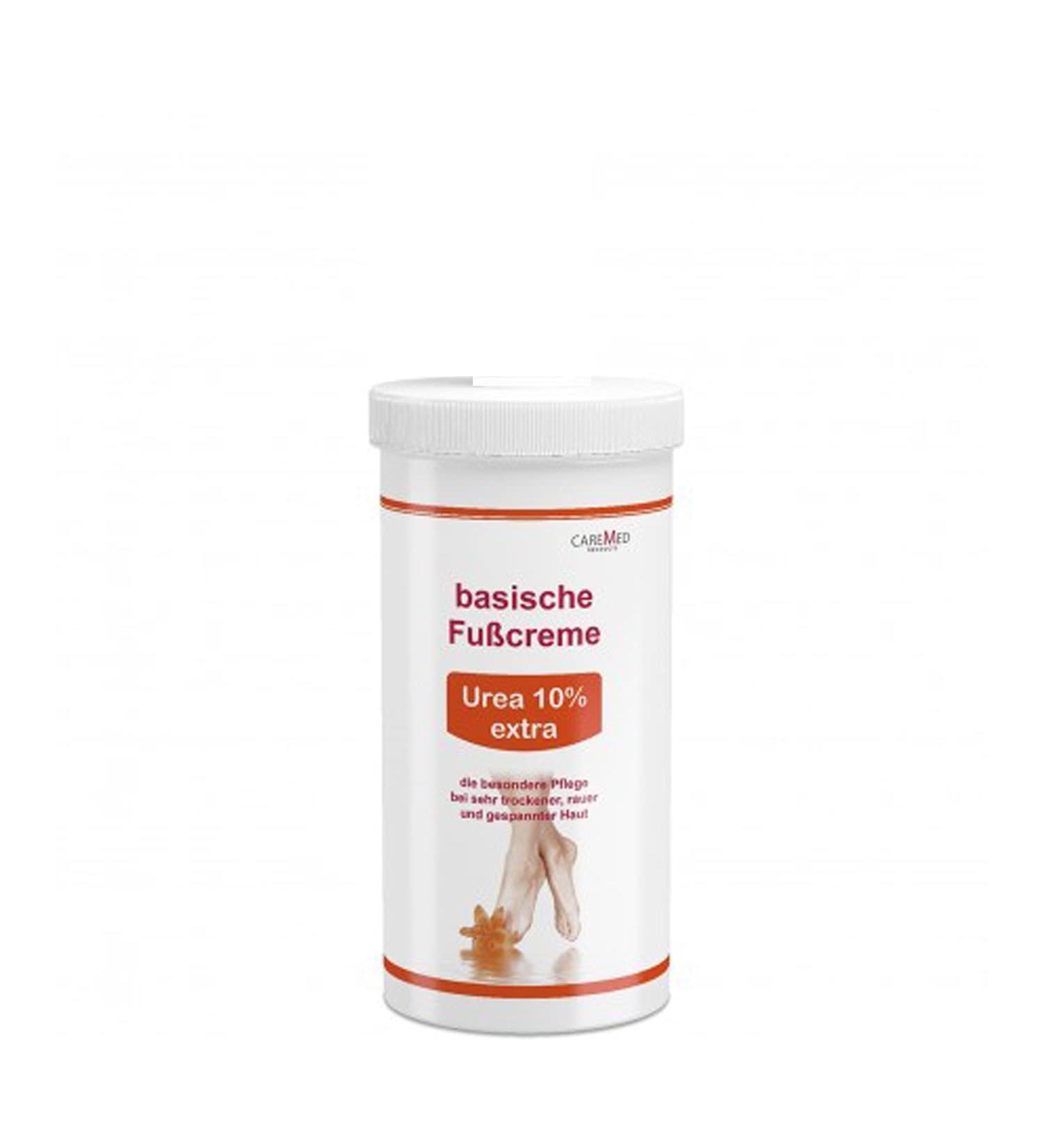 CareMed UREA 10% extra basic foot cream for very dry rough feet pH value 8.0 foot care cream 450ml refill