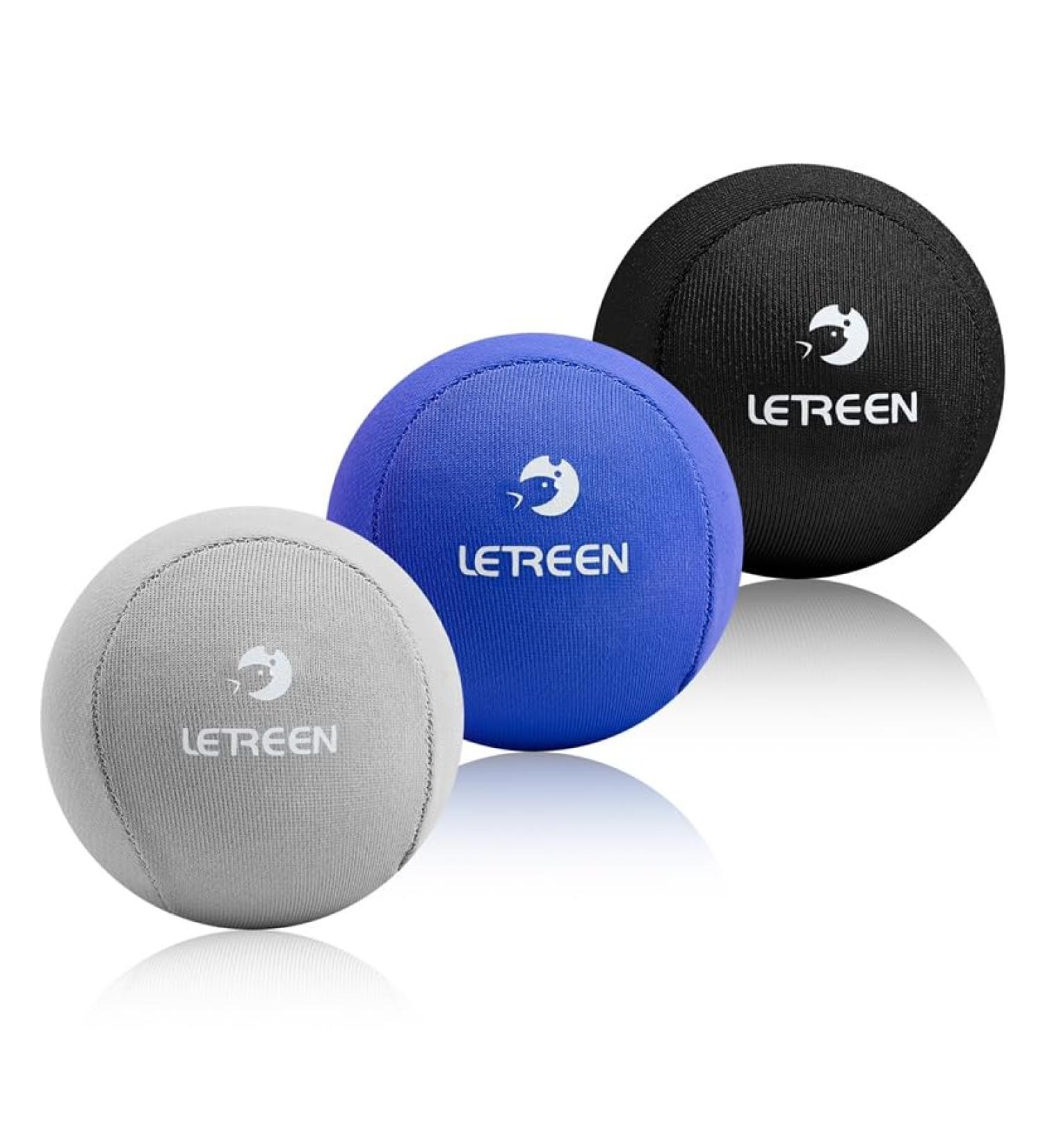 Letreen 3 Set Stress Balls for Adults - Gel Anti-Stress Balls in Various Strengths & Sizes | Perfect for Concentration & Relaxation - Black Sapphire Blue Gray - Buy Online on SooperMarket.com