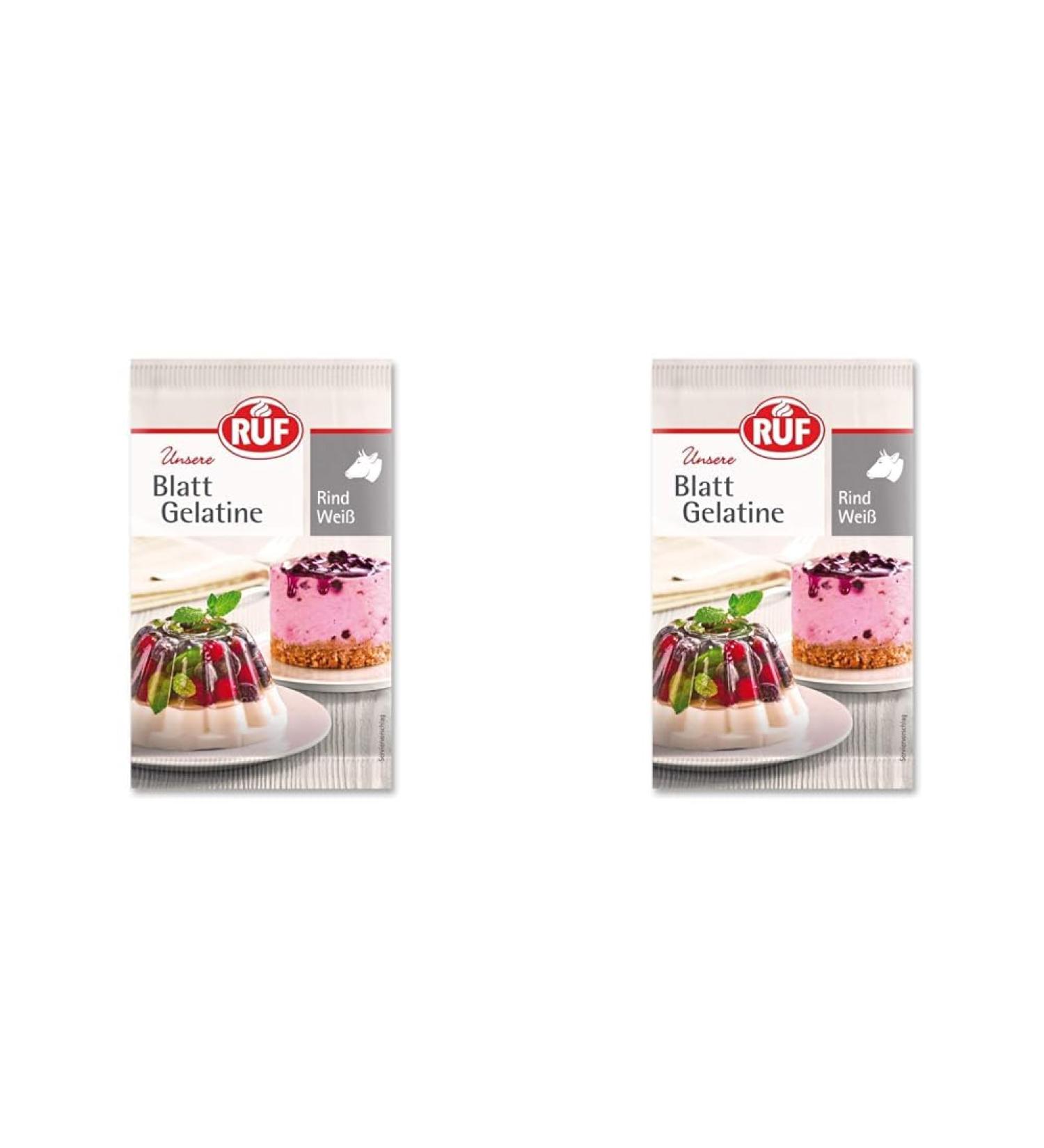 Halal Beef Leaf Gelatin - 100% Cattle Gluten-Free Perfect for Gummies & Desserts - 12 Leaves (2-Pack) - International Shipping Available - Buy Online on SooperMarket.com