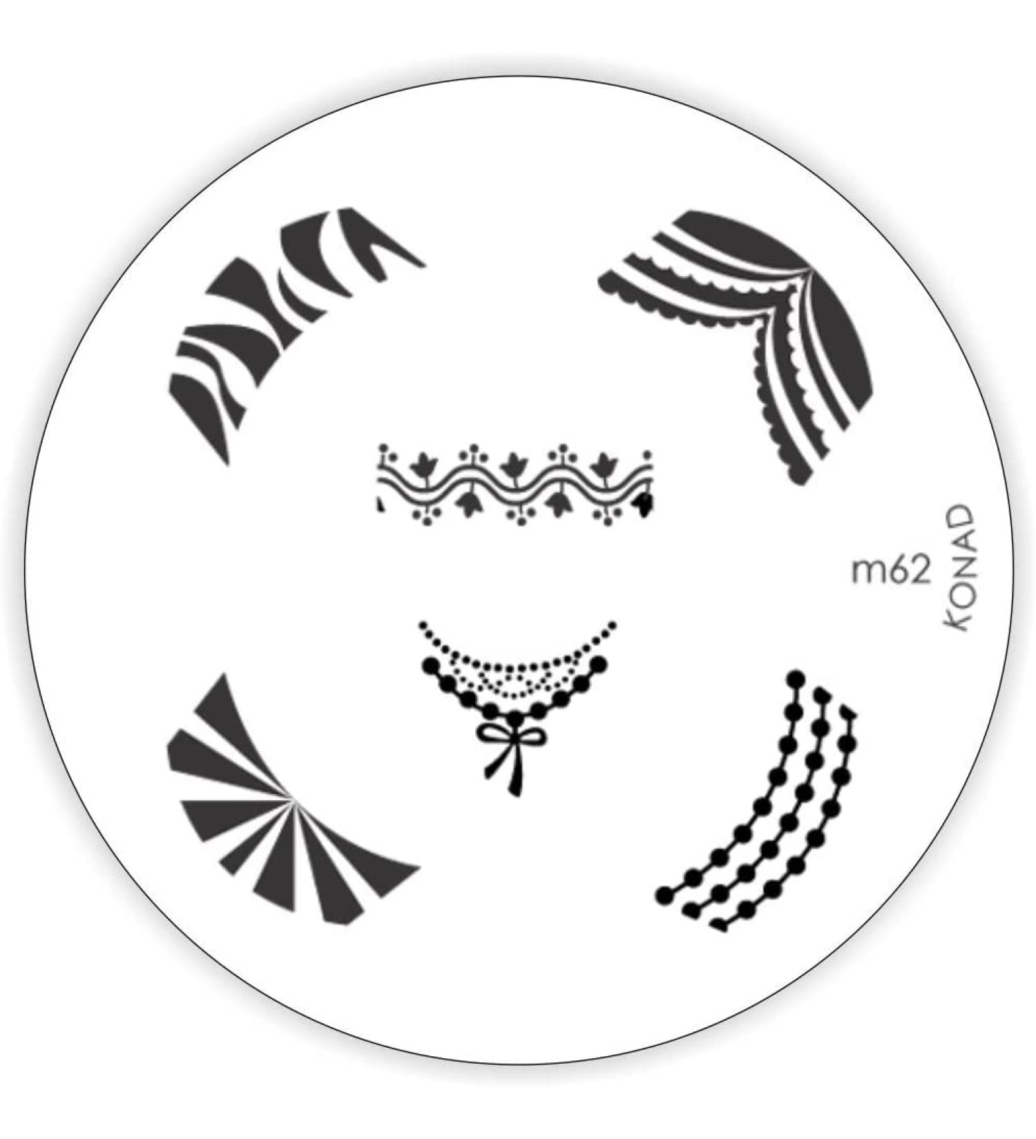 Konad stencil stamping stamping stencil M62