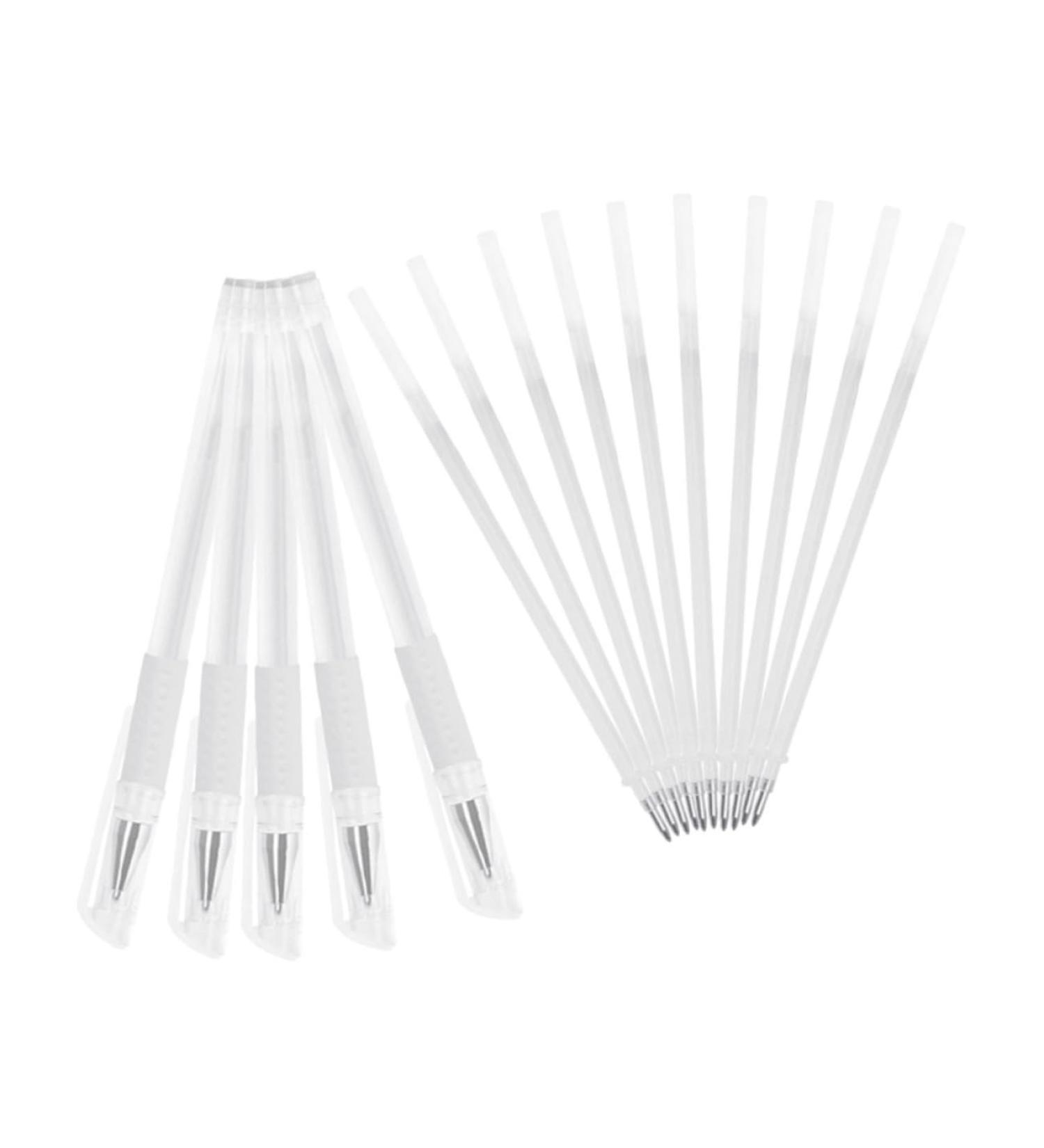 MUSISALY 1 Set Fixed Point Line Pen Brow Pencil Mark Pens Portable Marking Pen Tattoos Marker White Plastic 15.00X0.80X0.80CM White - Buy Online on SooperMarket.com