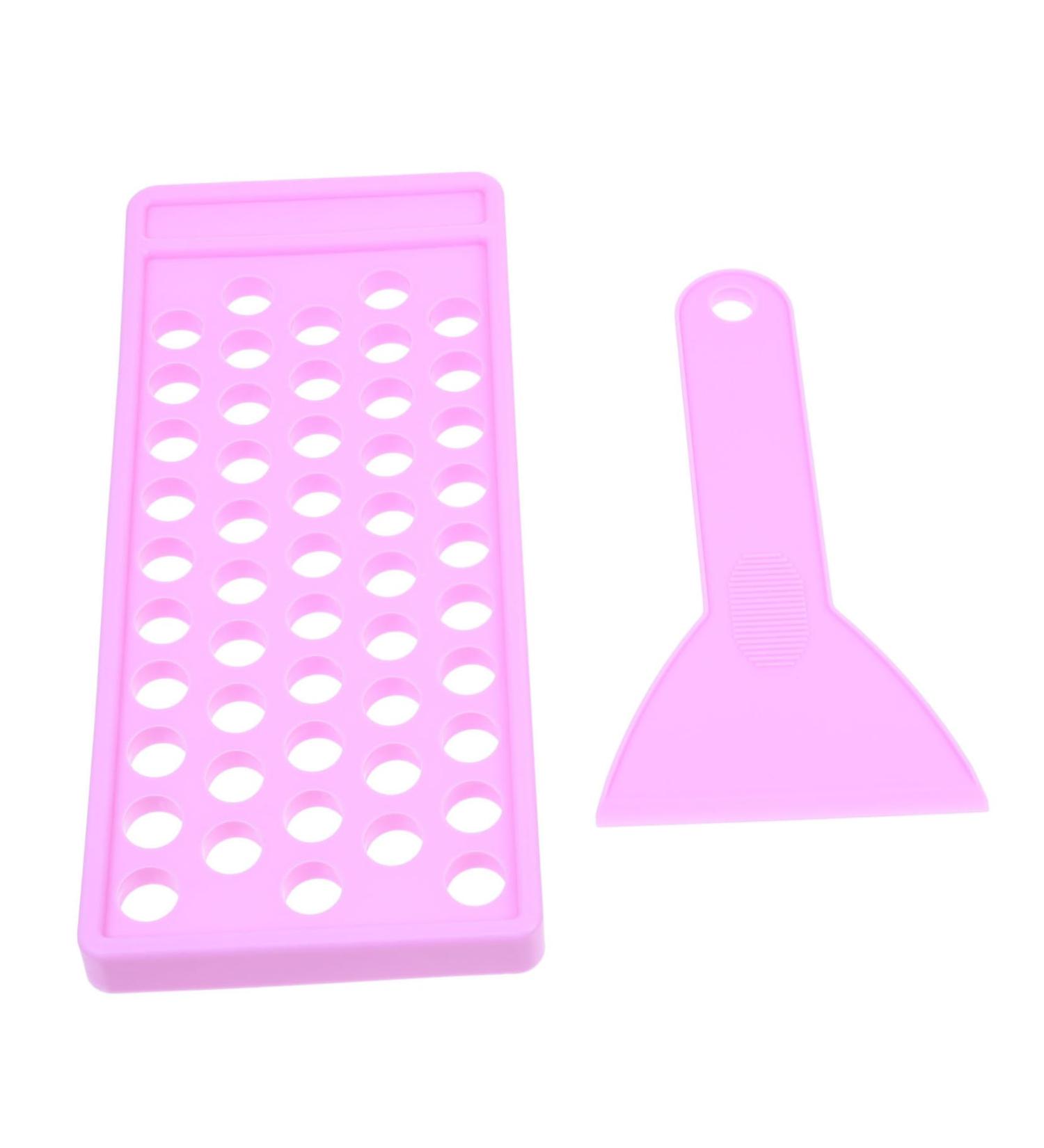 Buy 1 Set Lipstick Filling Mold - DIY Lipgloss Lip Tint Lip Balm Kits with 5 Purple Plastic Trays for Makeup | International Shipping Available - Buy Online on SooperMarket.com
