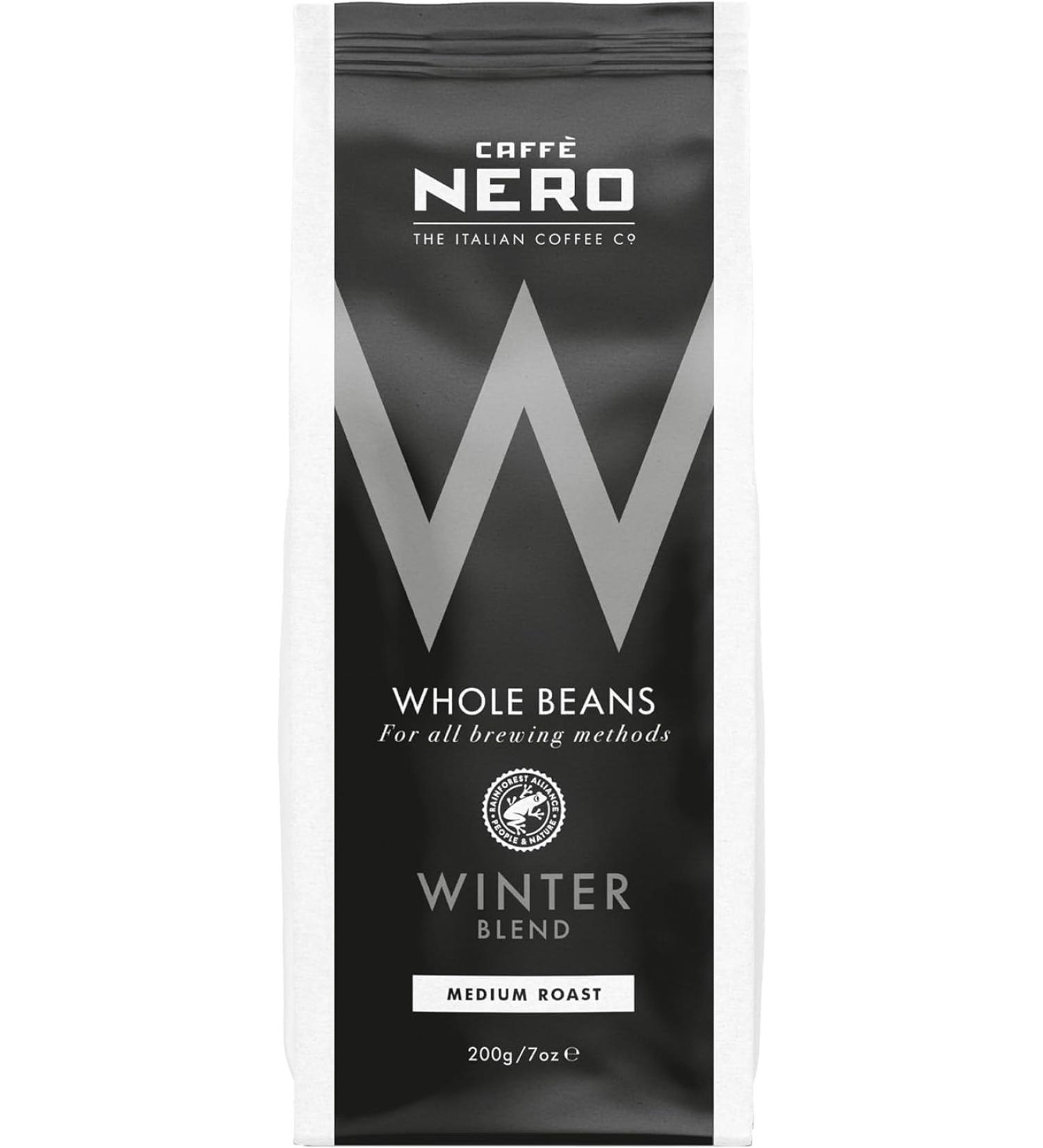 Caff Nero Winter Blend Ground Coffee Medium Roast Limited Edition (6 x 200g Coffee Bags) (Winter Blend) - Buy Online on SooperMarket.com